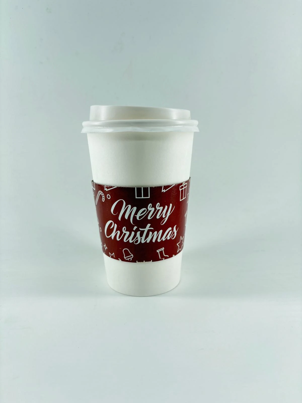 90 ÇAP YILBAŞI TEMALI SLEEVE KIRMIZI 10'LU PAKET - KARTON BARDAK TUTACAĞI