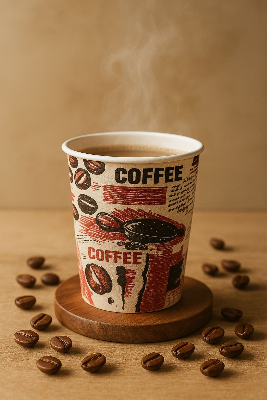 Karton Bardak 7 oz Karışık Desen