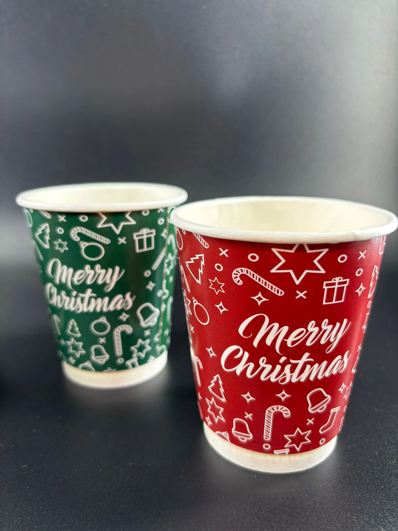 8 oz Yılbaşı Konsept Bardak Yeşil 5'li Paket