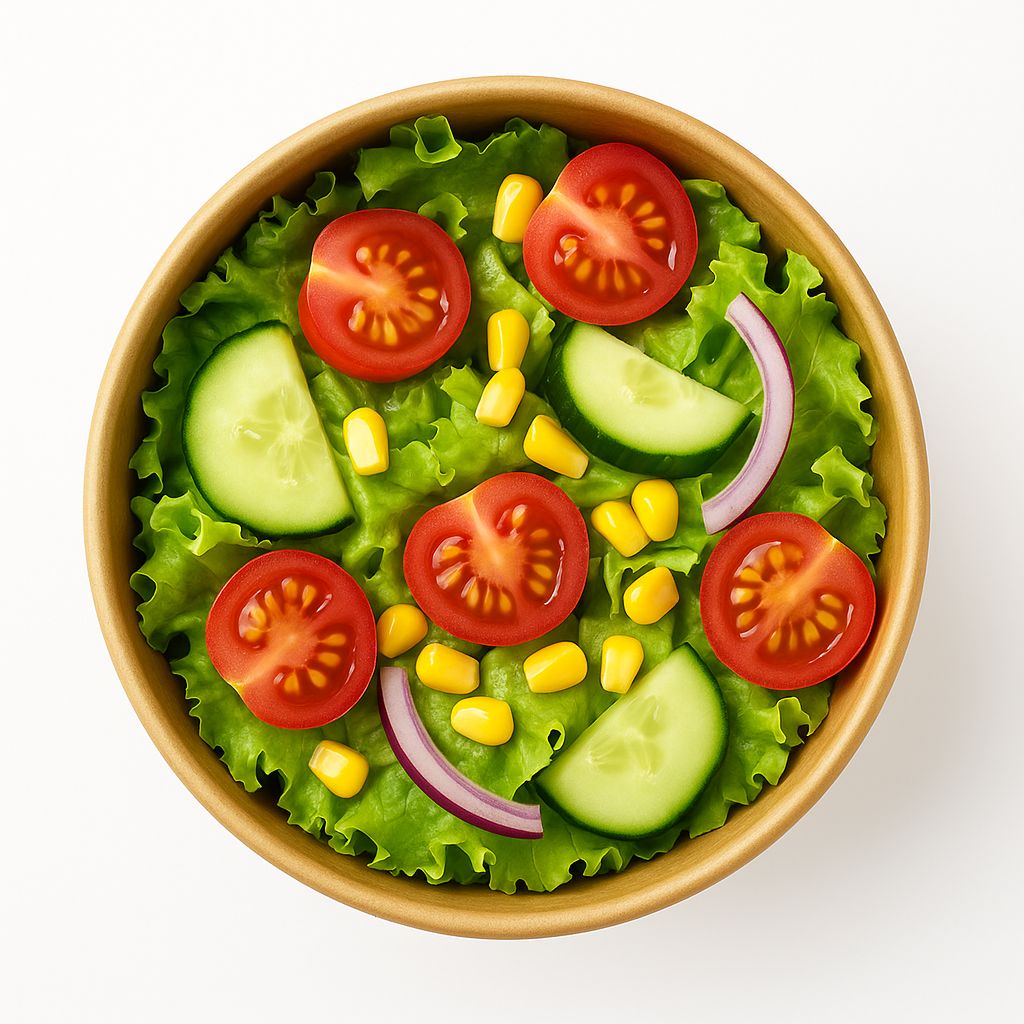 1000 cc PET Kapaklı BASKILI Kraft Salata Kasesi 50 Adet