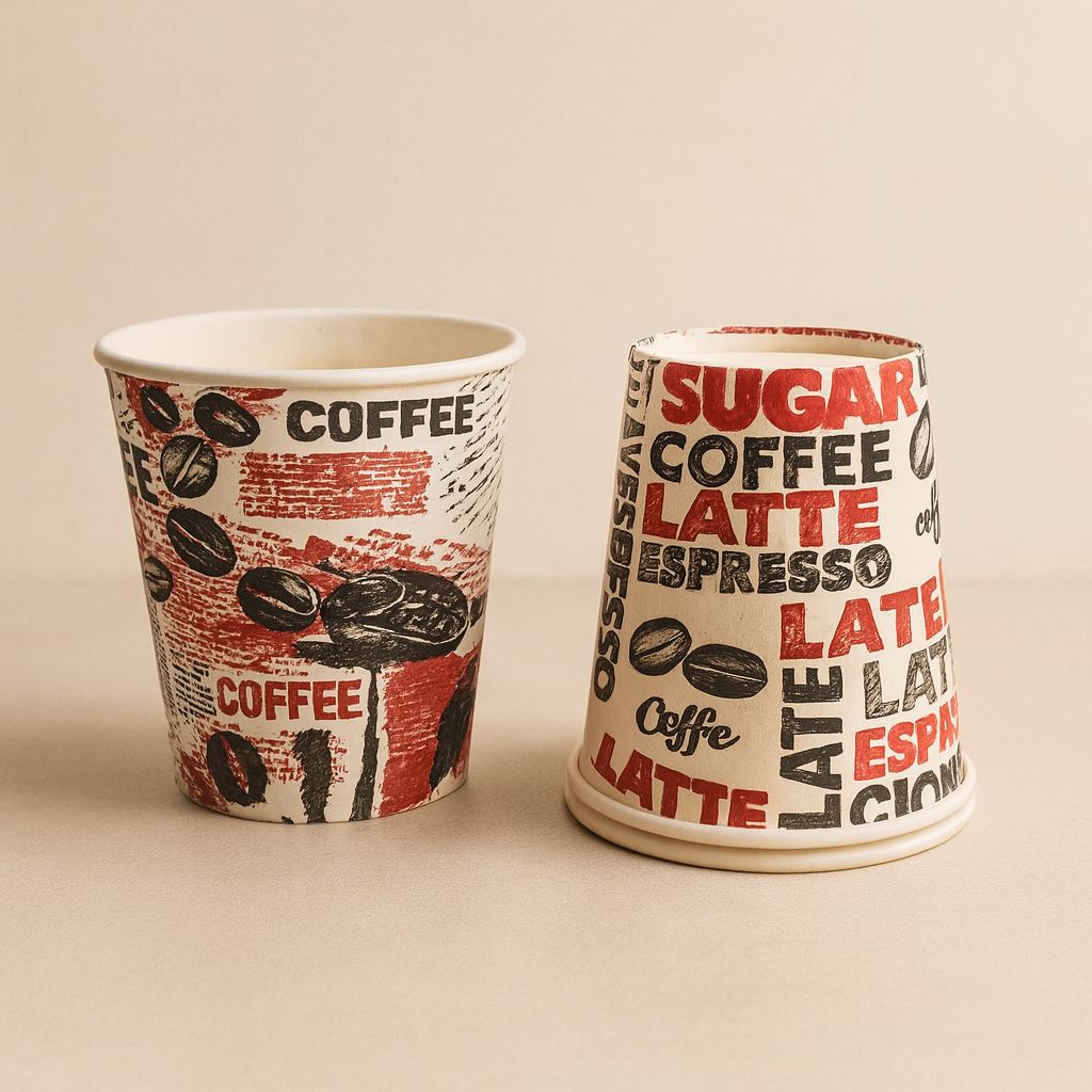 Karton Bardak 7 oz Karışık Desen