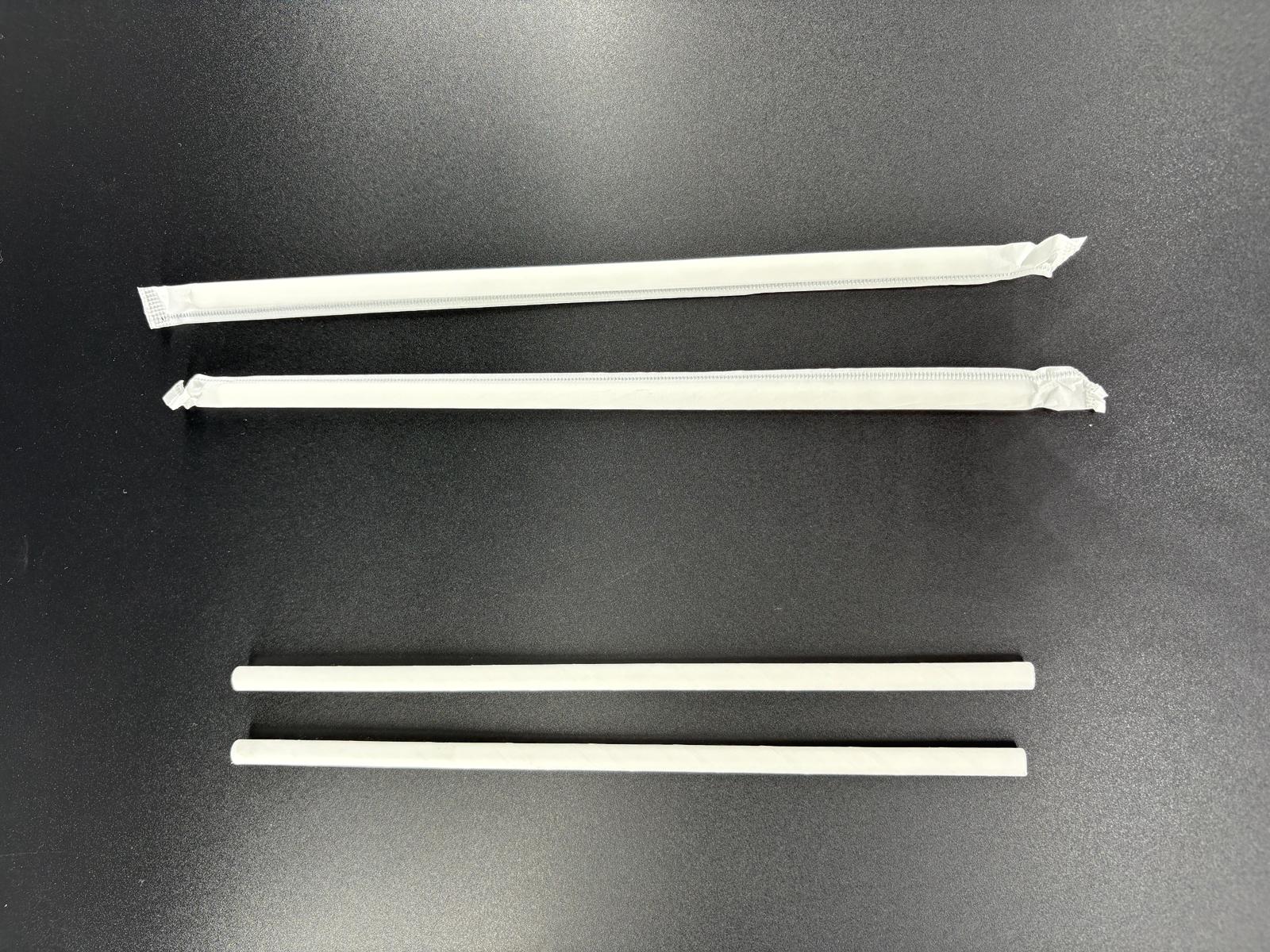 6*197 mm Beyaz Kağıt Pipet-Kağıt Sargılı 100'lü Paket