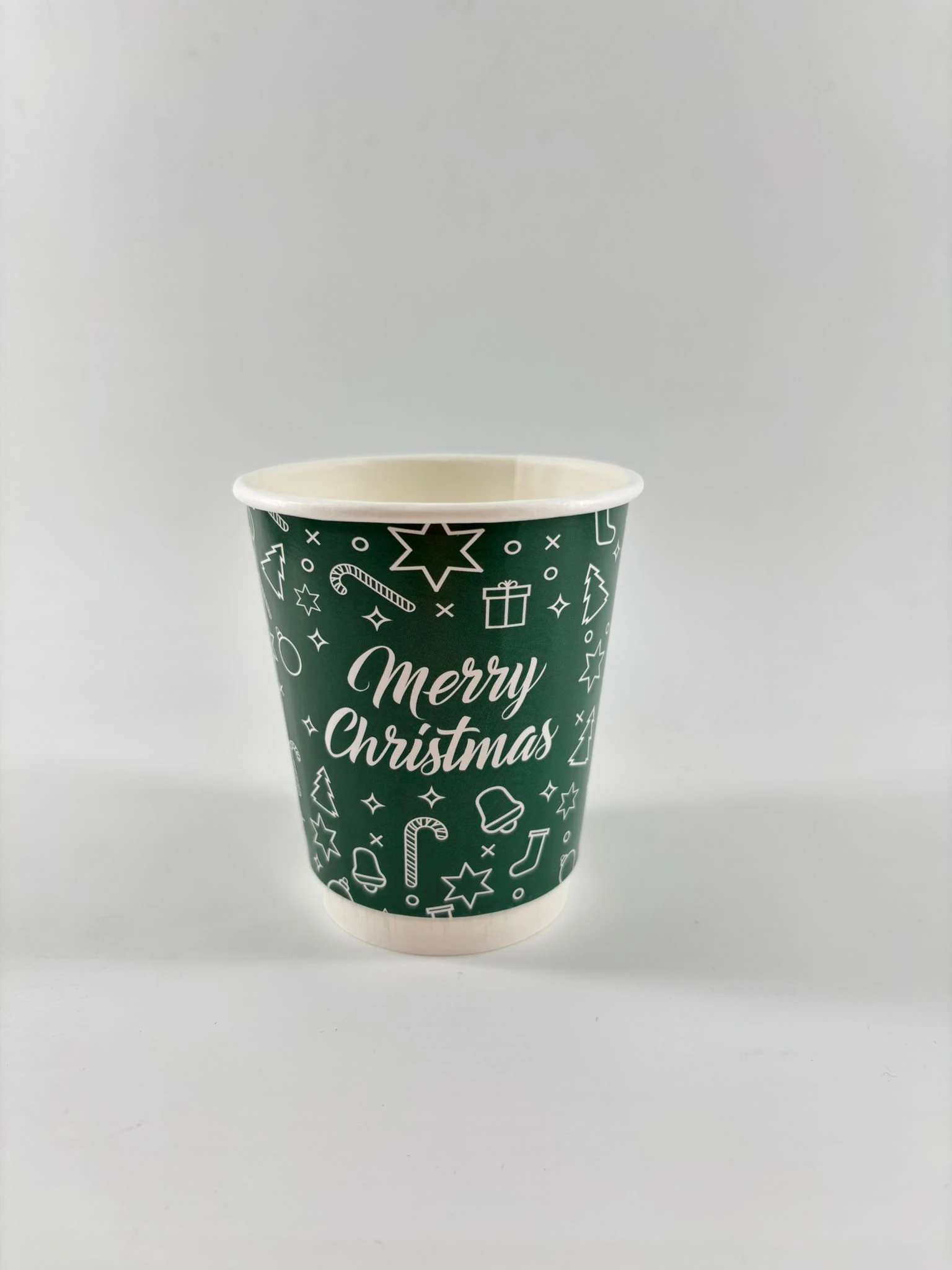 8 oz Yılbaşı Konsept Bardak Yeşil 5'li Paket