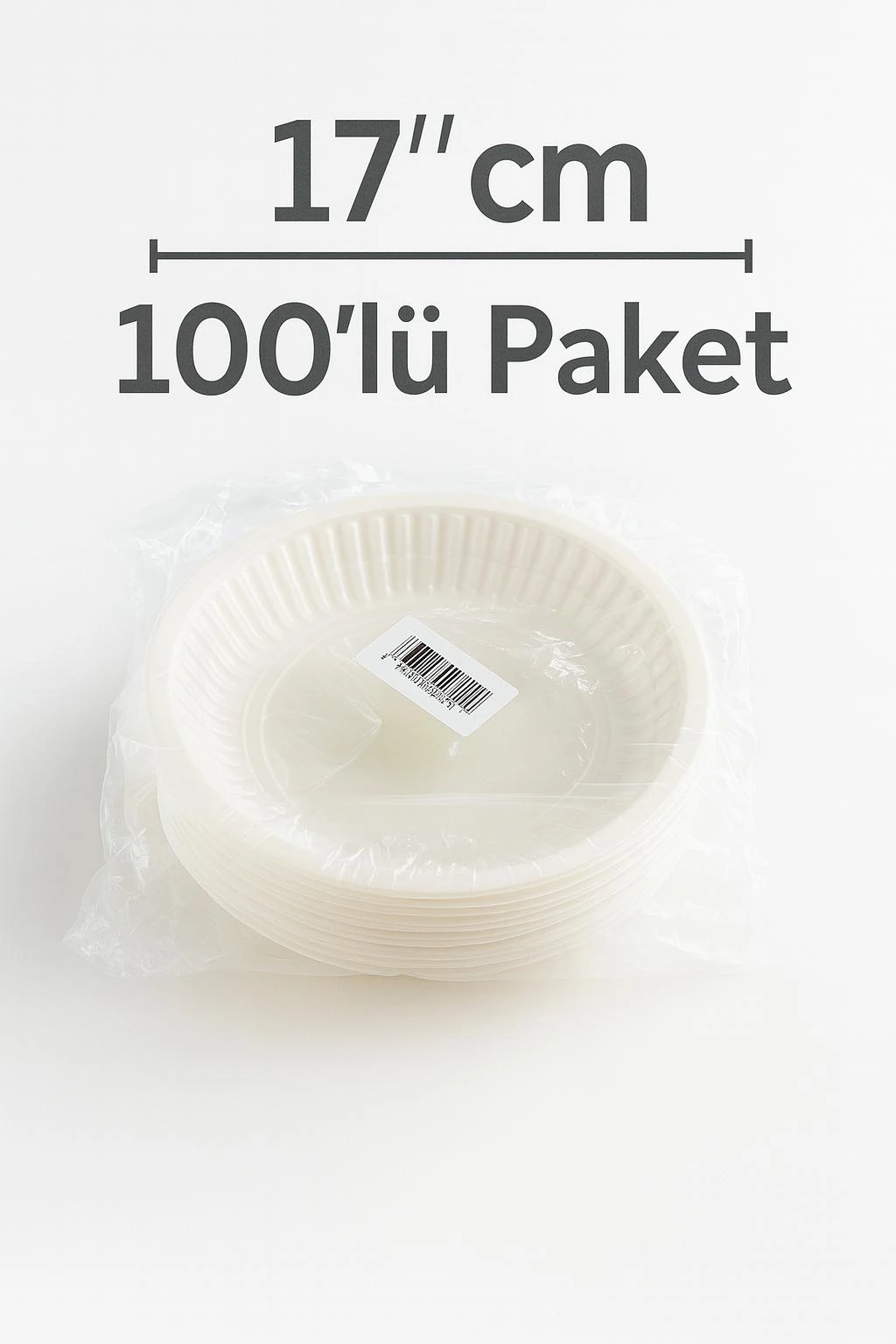 Ekonomik Plastik Tabak 17 cm 100'lü Paket