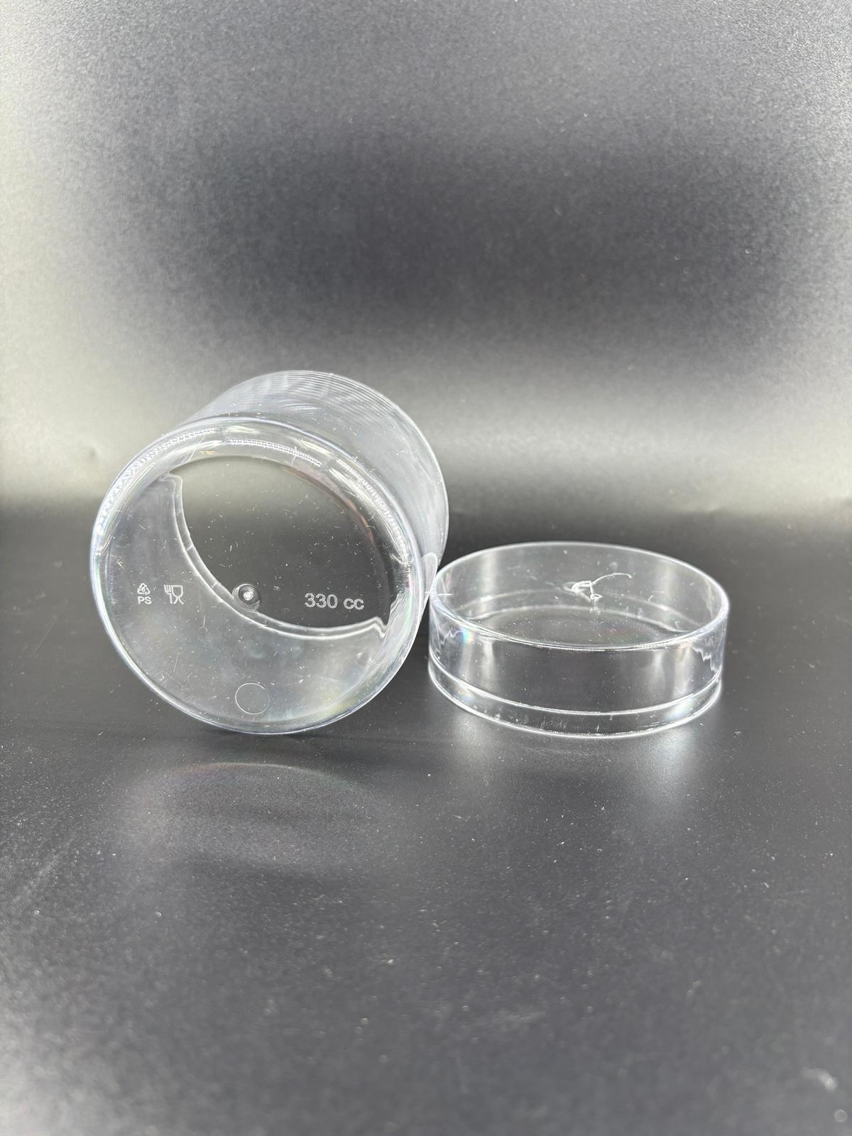  Şeffaf-Kapaklı Kristal Tatlı Kasesi-330 cc