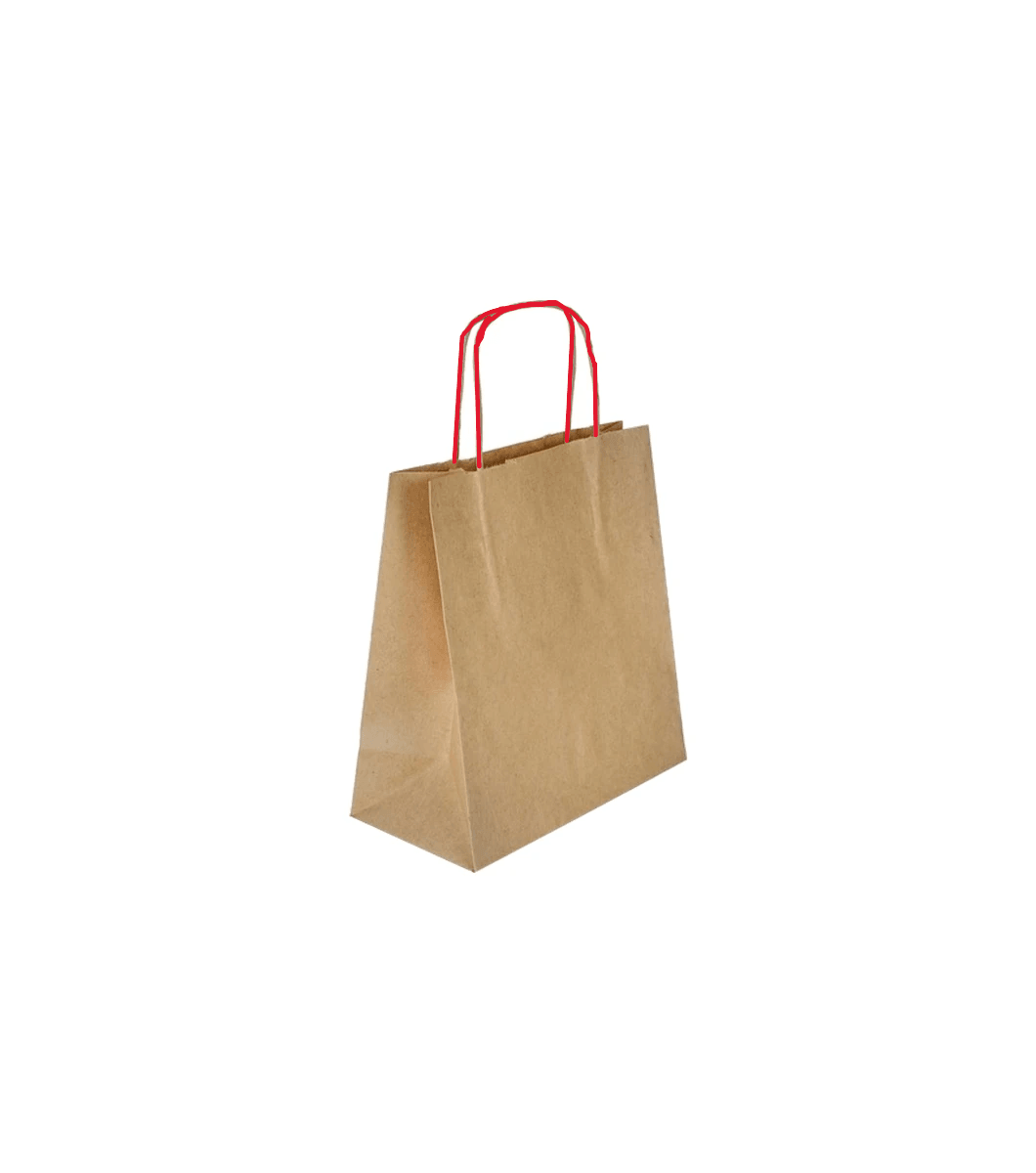 Kırmızı Saplı Kraft Çanta 29*15*29 (300 Adet)