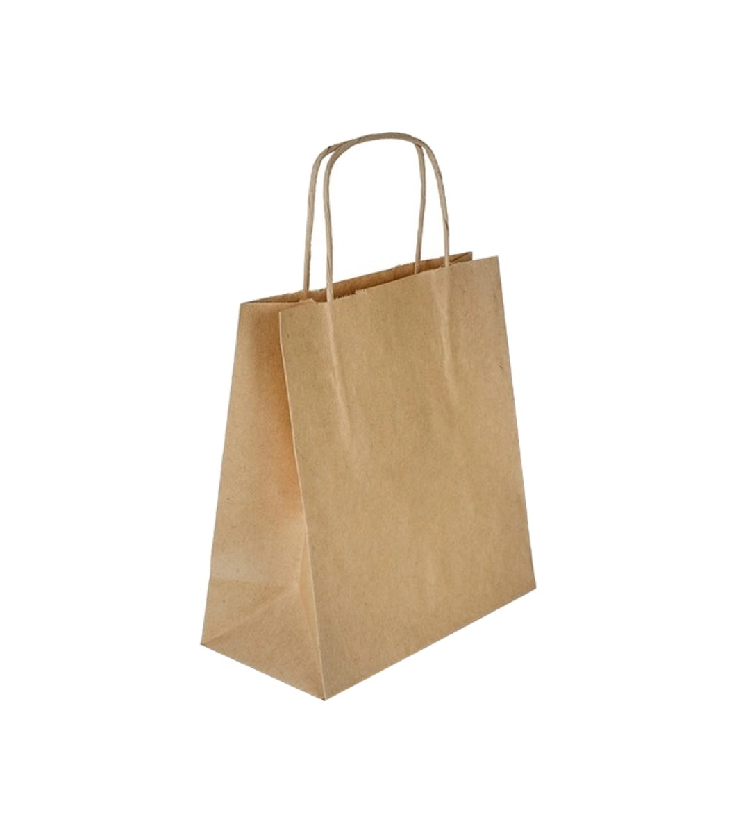 Büküm Saplı Kraft Kağıt Çanta 29x15x29cm