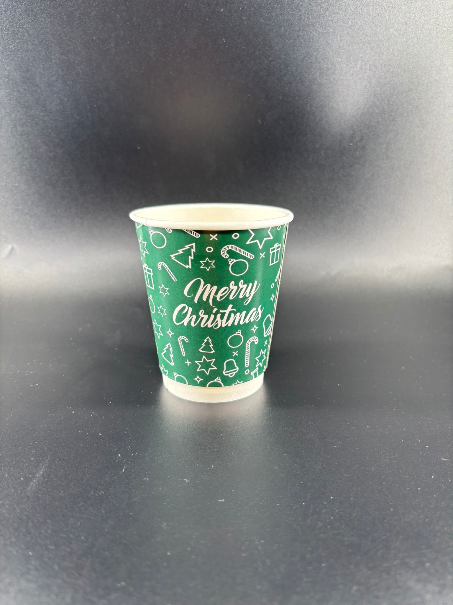 8 oz Yılbaşı Konsept Bardak Yeşil 5'li Paket