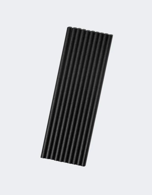 8 MM x 197 MM Siyah Kağıt Pipet-100 Adet Sargısız