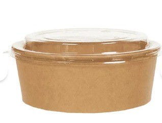 Kraft Kağıt 18 OZ 550 ml. PET Kapaklı Kase