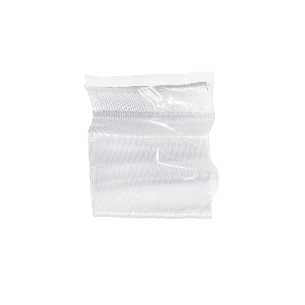 Lüks Plastik Şeffaf Çatal (100'lü)