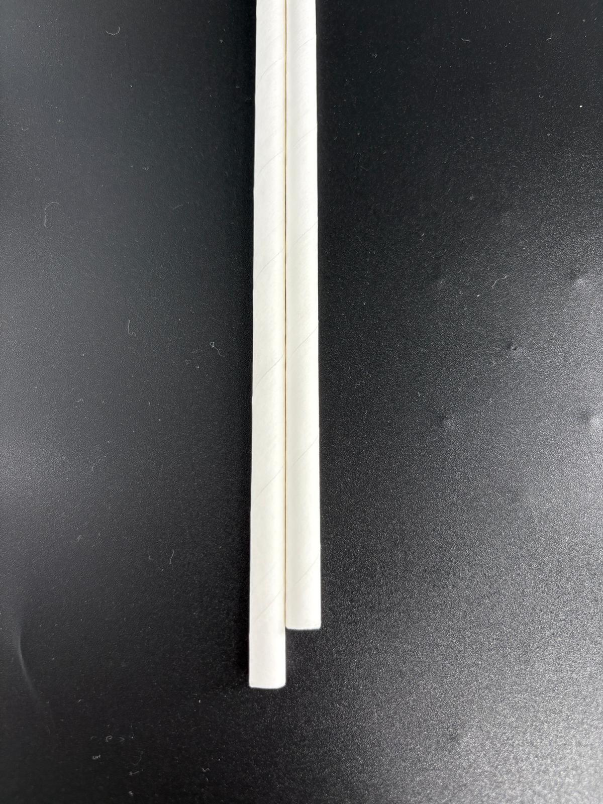 6*197 mm Beyaz Kağıt Pipet-Kağıt Sargılı 100'lü Paket