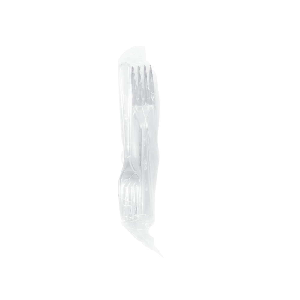 Lüks Plastik Şeffaf Çatal (100'lü)
