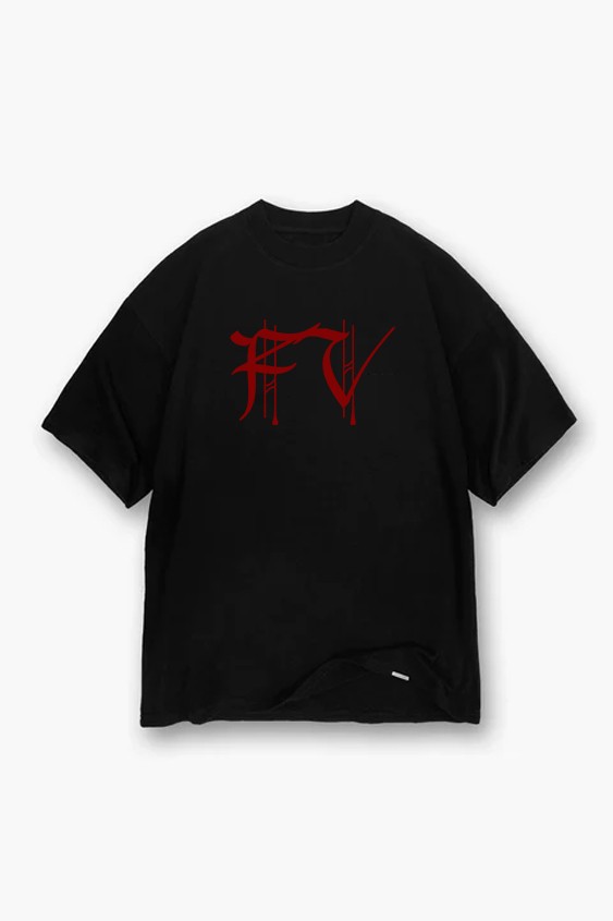 FV Red Black Oversize Unisex Tee