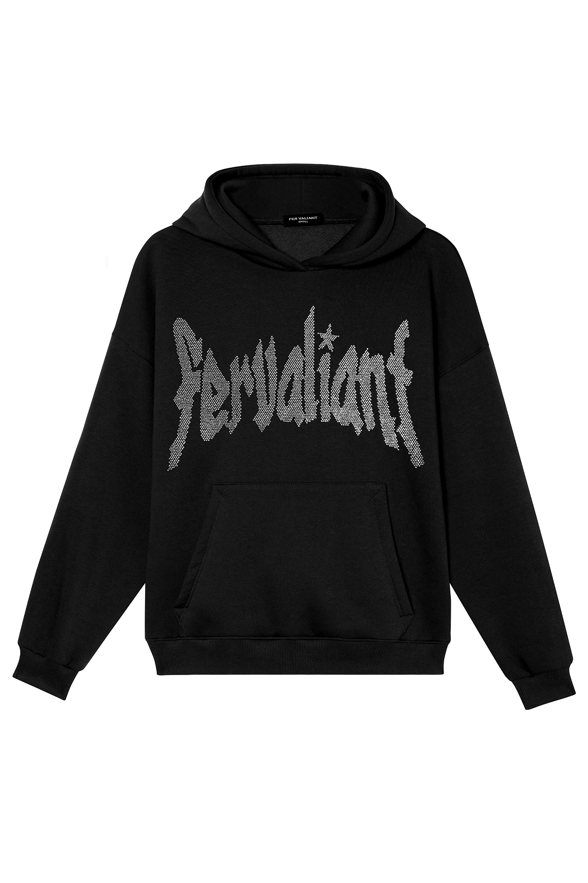 Star Rhinestone Hoodie - Siyah