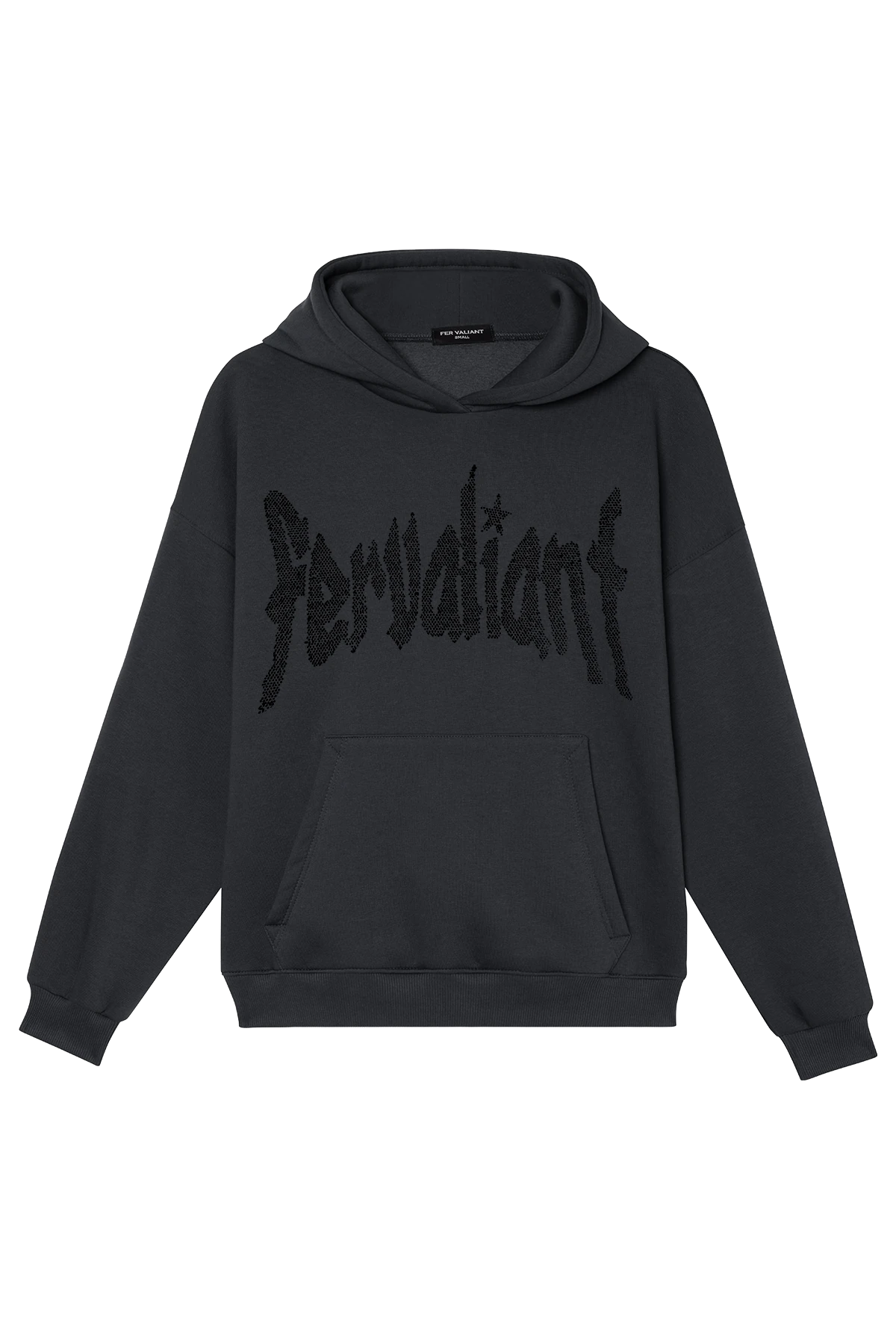 Black Star Rhinestone Hoodie - Füme