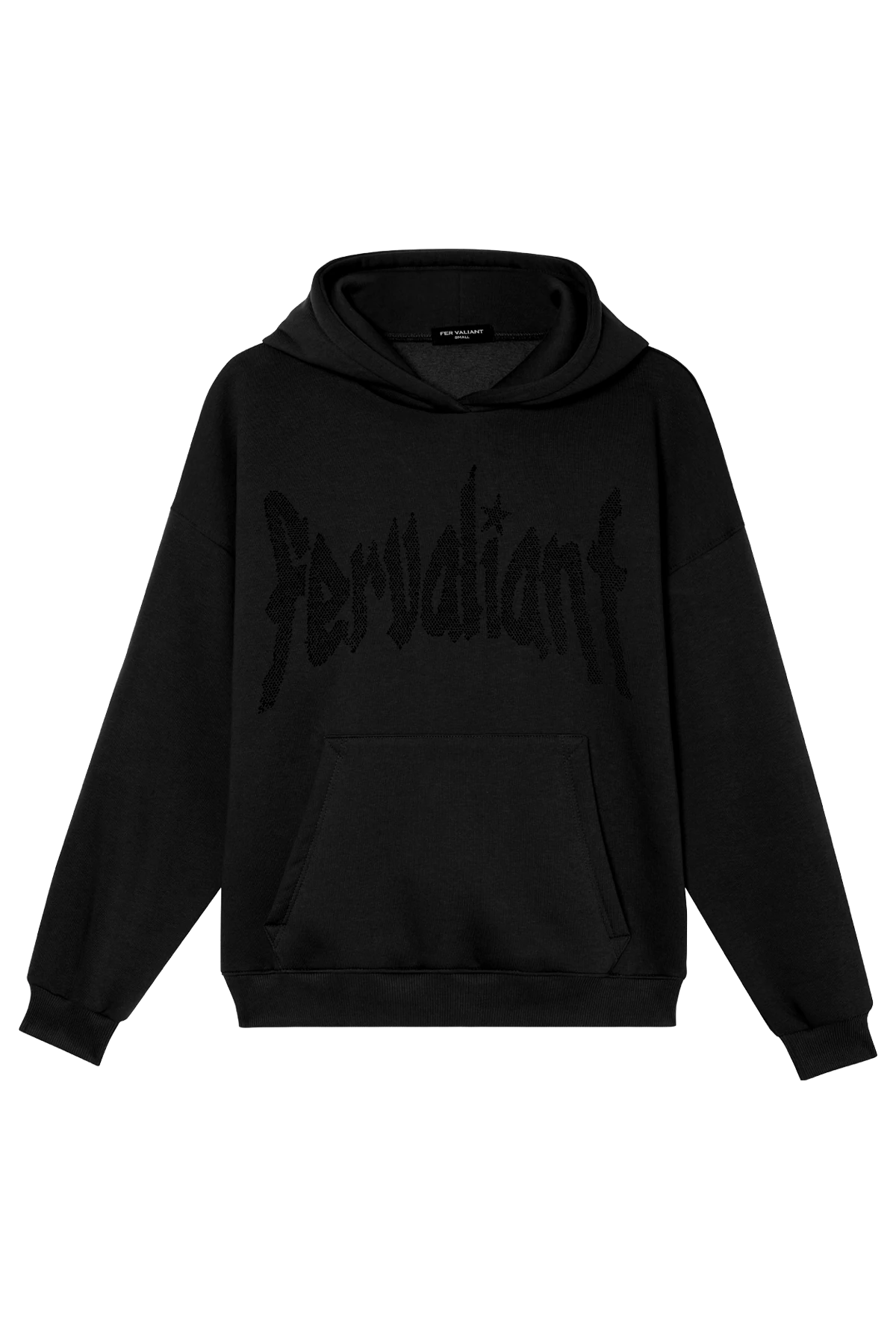 Black Star Rhinestone Hoodie - Siyah