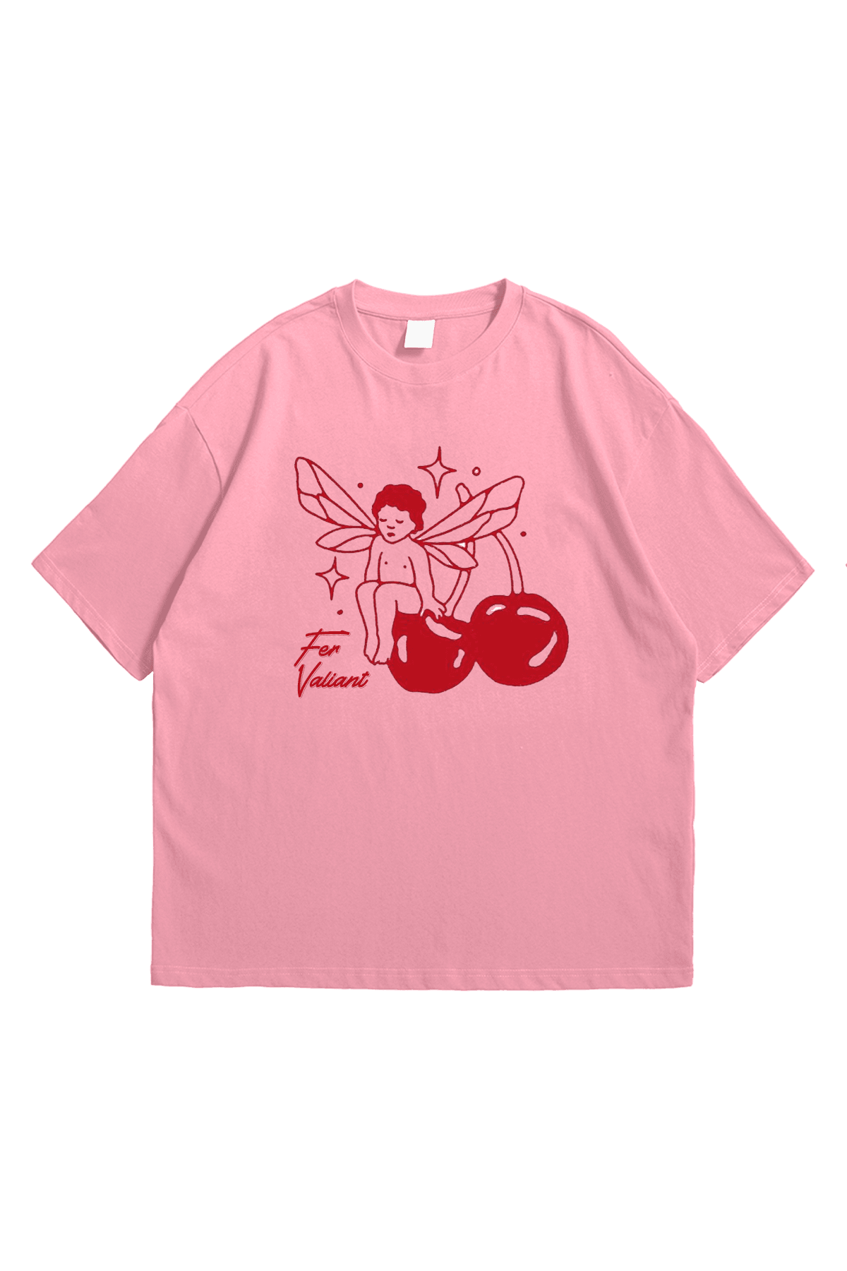 Fer Valiant Coquette Pink Oversized Tee