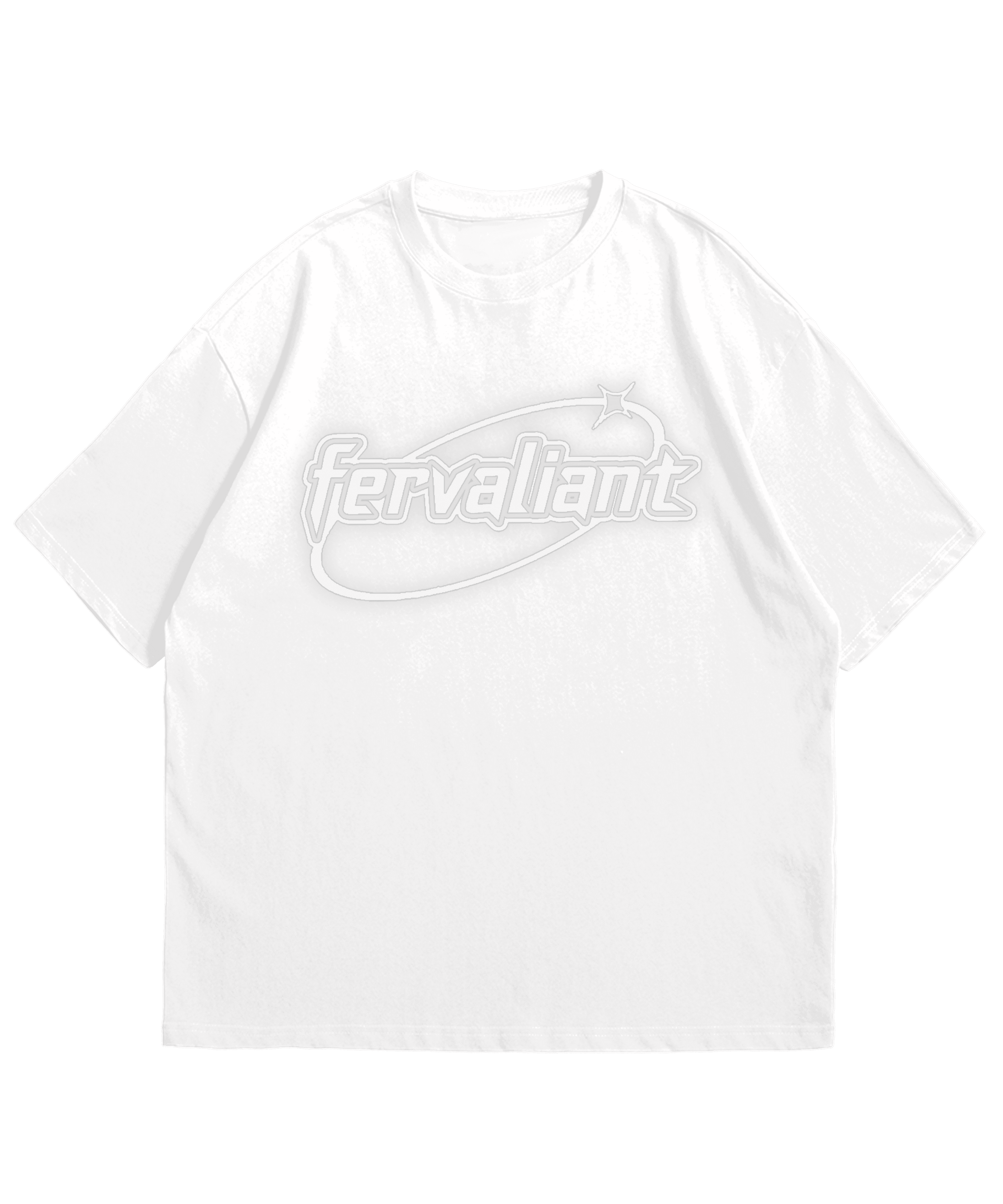 Ellipse White Reflector Oversize Unisex Tee