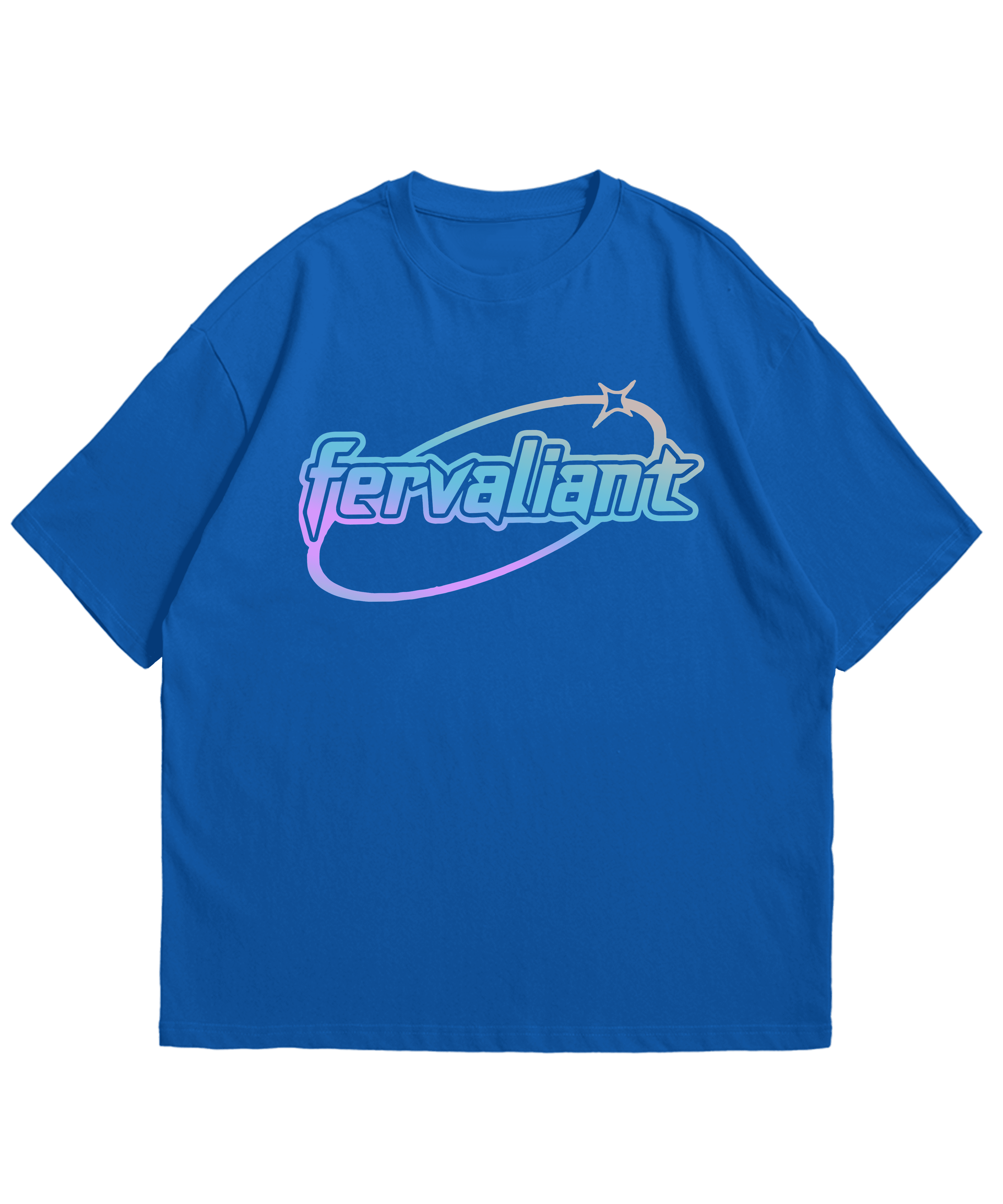 Ellipse Blue Hologram Oversize Unisex Tee