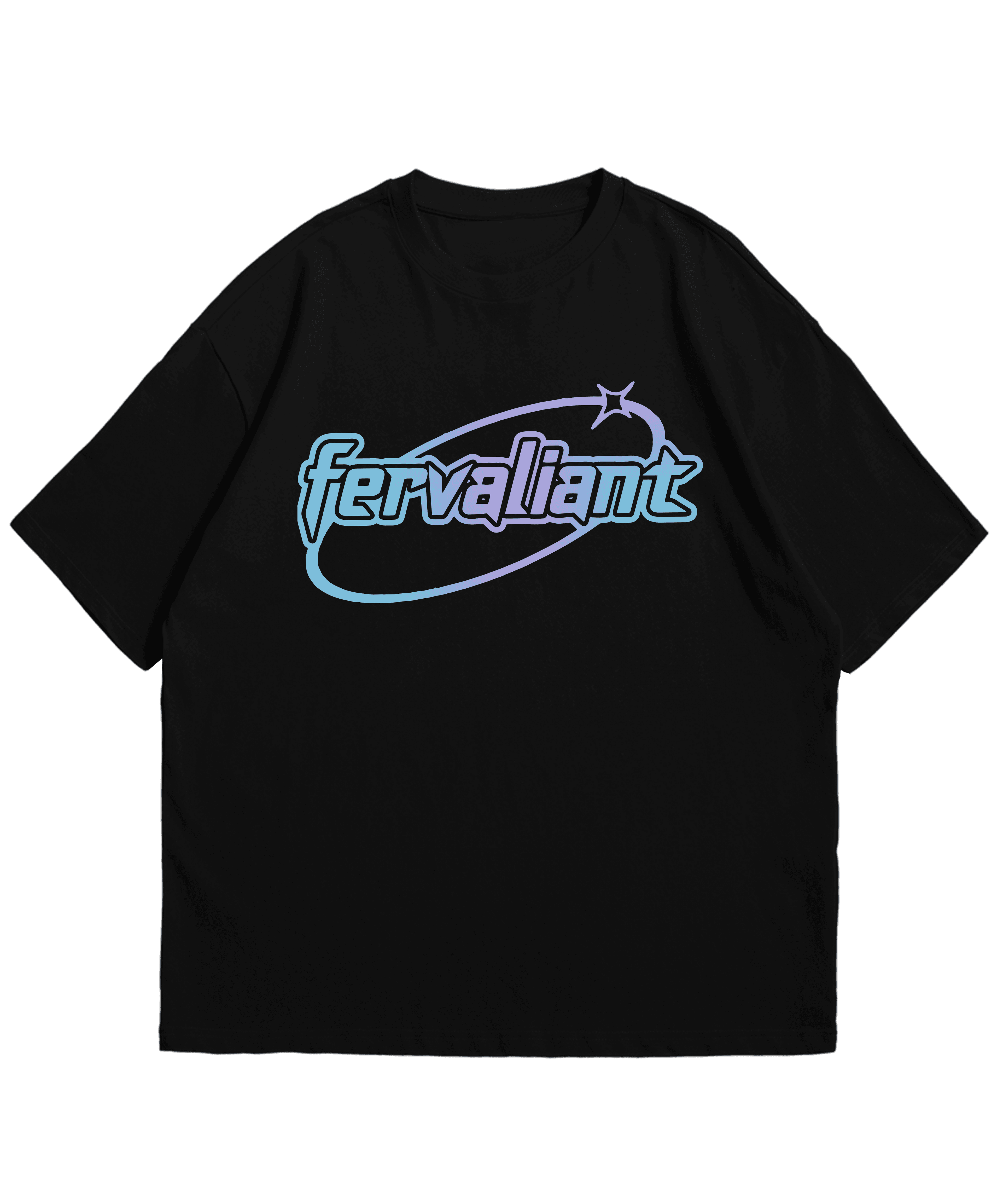  Ellipse Black Hologram Oversize Unisex Tee