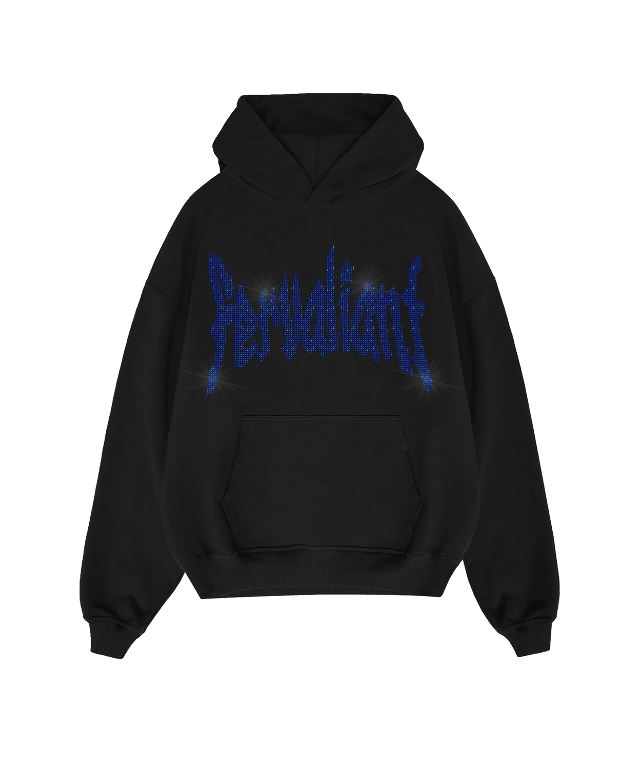 Navy Black Star Rhinestone Hoodie