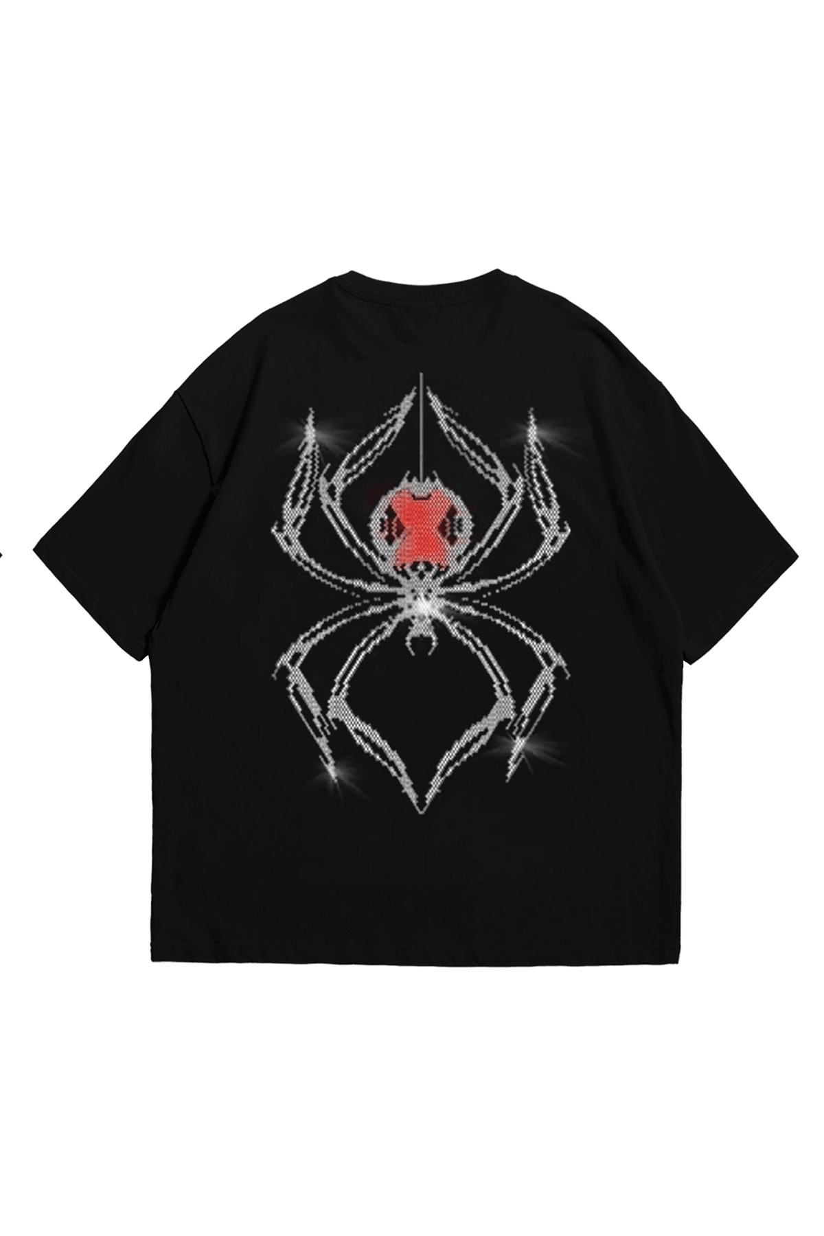 Spider Rhinestone Black Unisex Tee