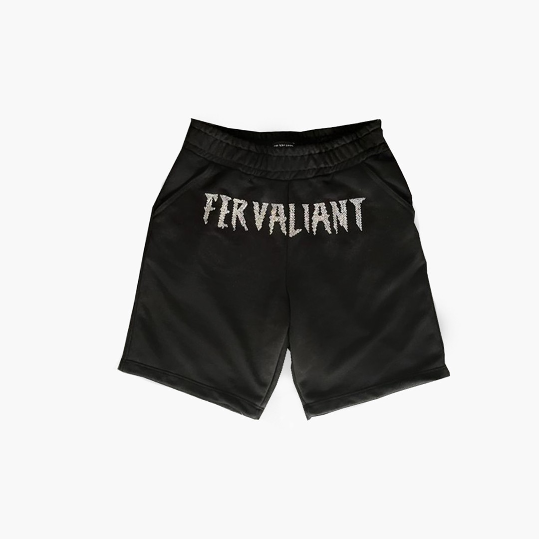 Rhinestone Blac Unisex Short