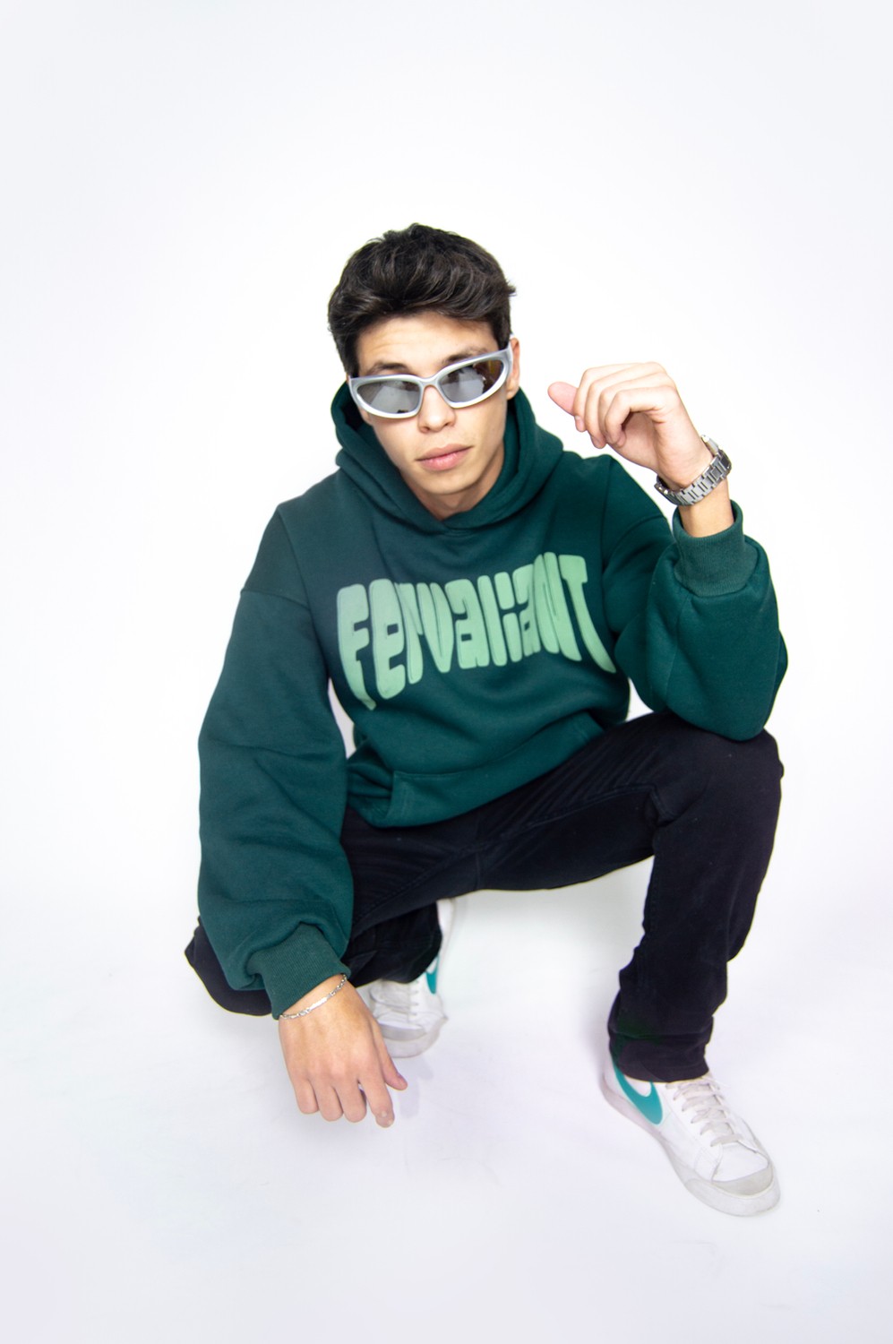  Green Puff Hoodie