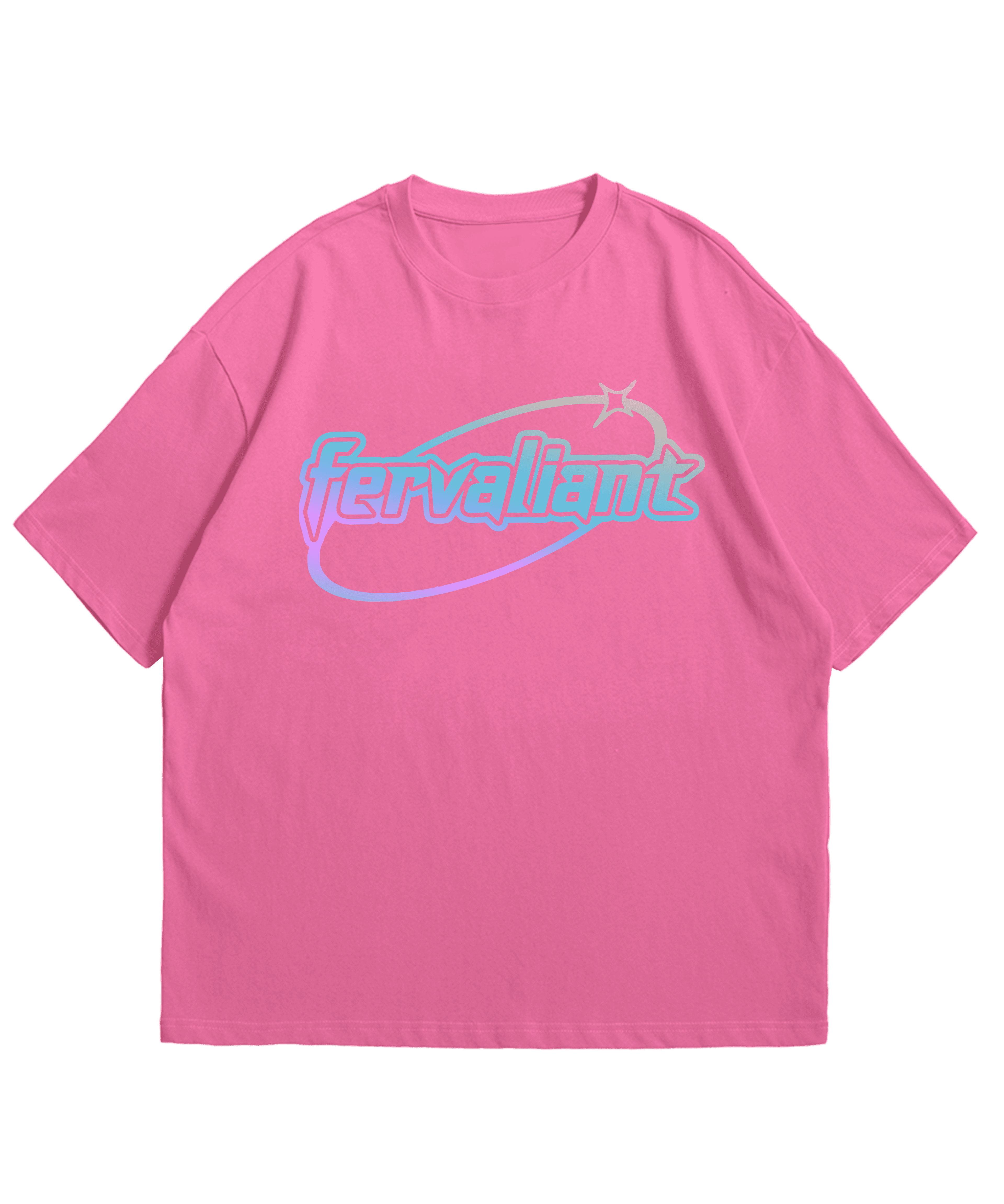 Ellipse Pink Hologram Oversize Unisex Tee