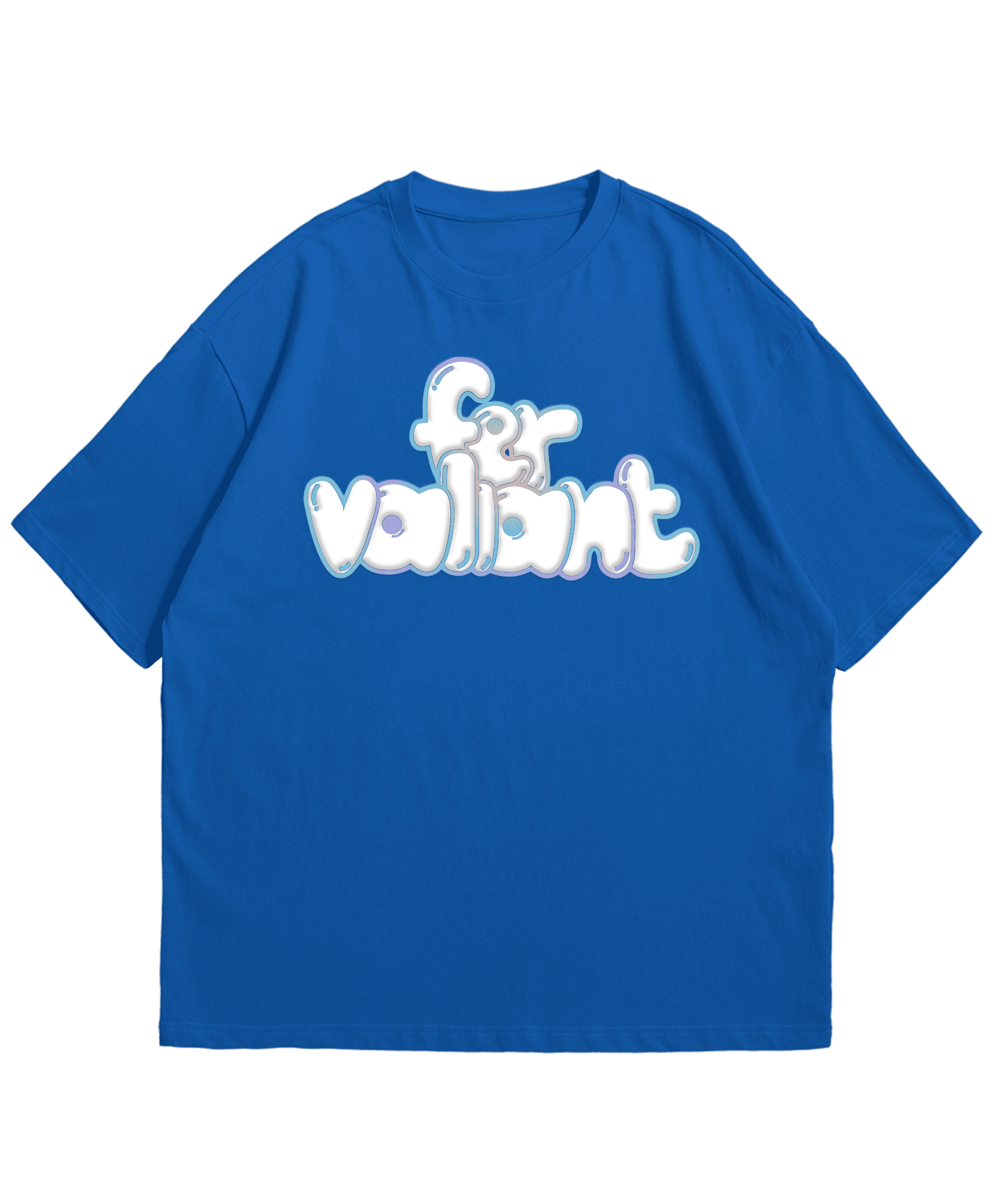 Blue Puff Hologram Oversize Unisex Tee