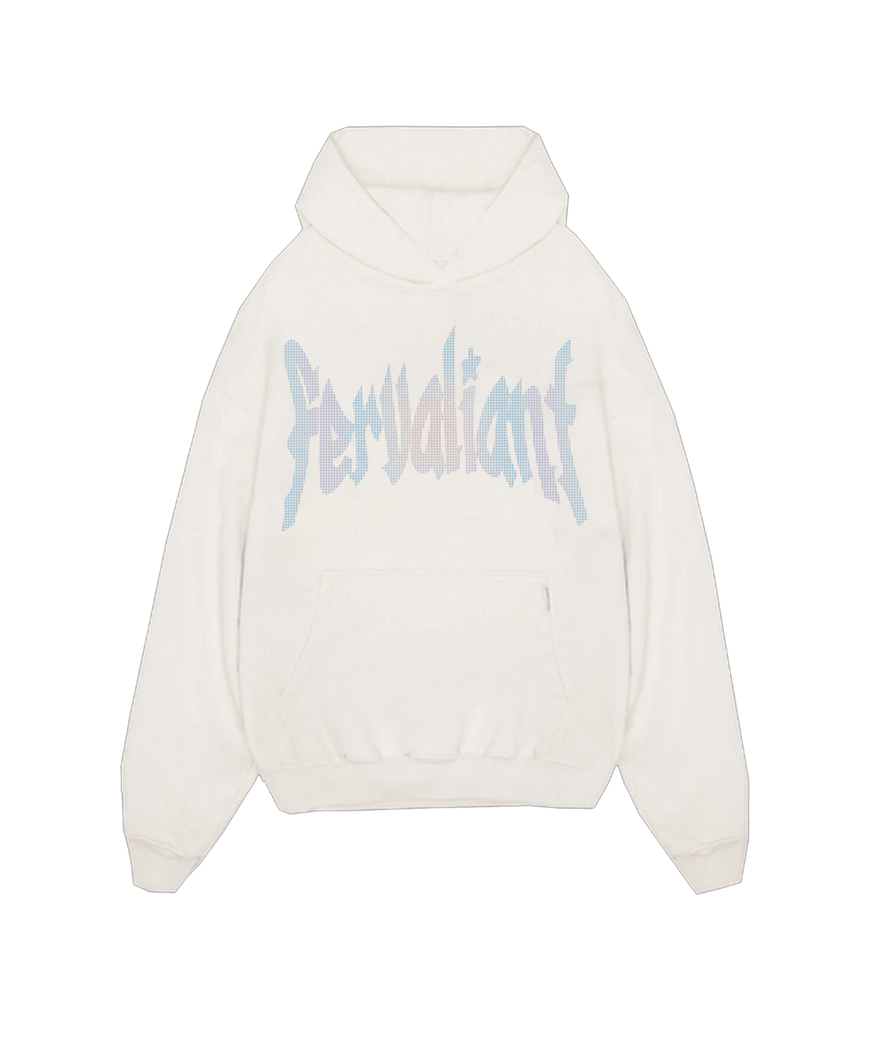 Janjan White Star Rhinestone Hoodie