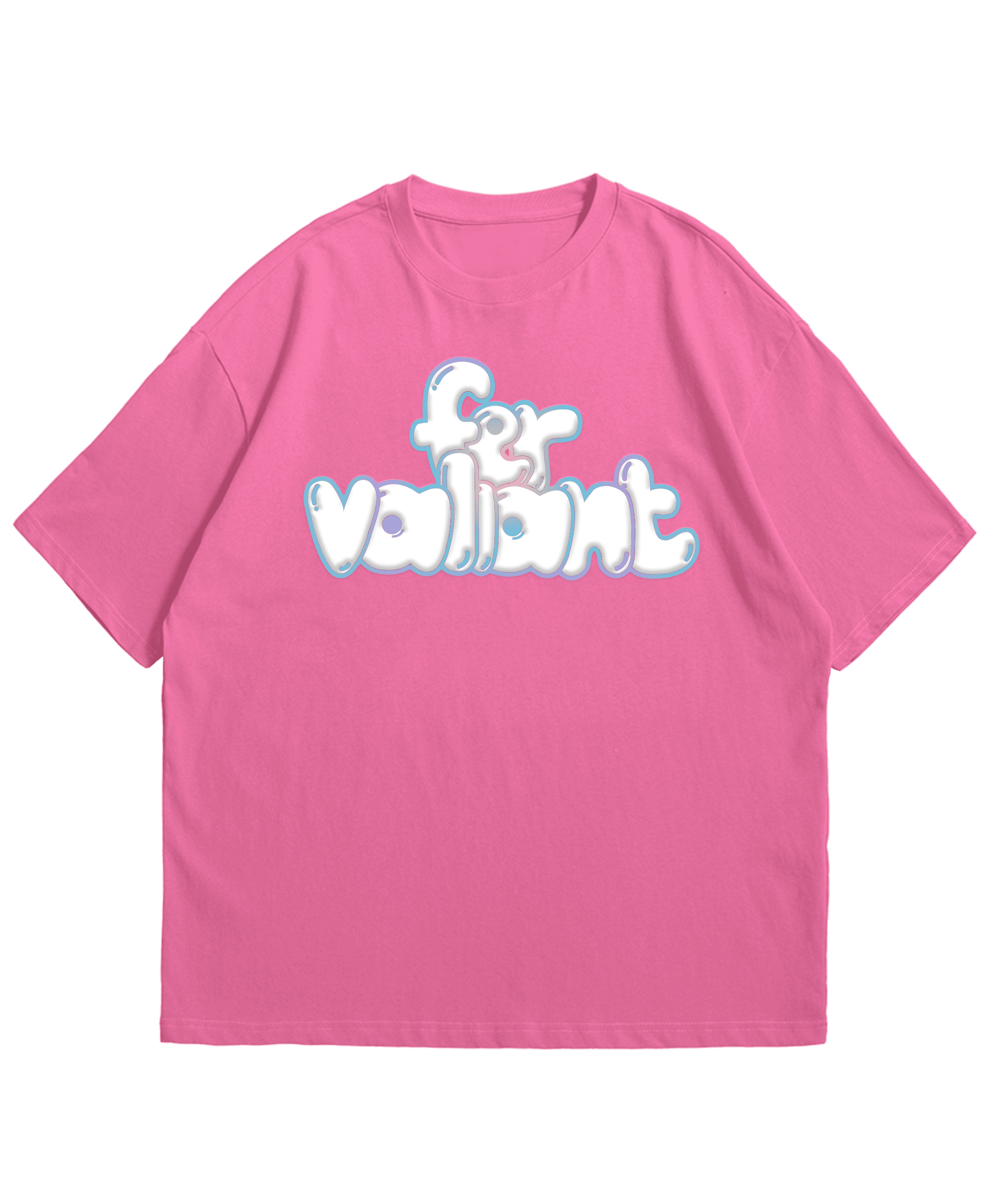 Pink Puff Hologram Oversize Unisex Tee