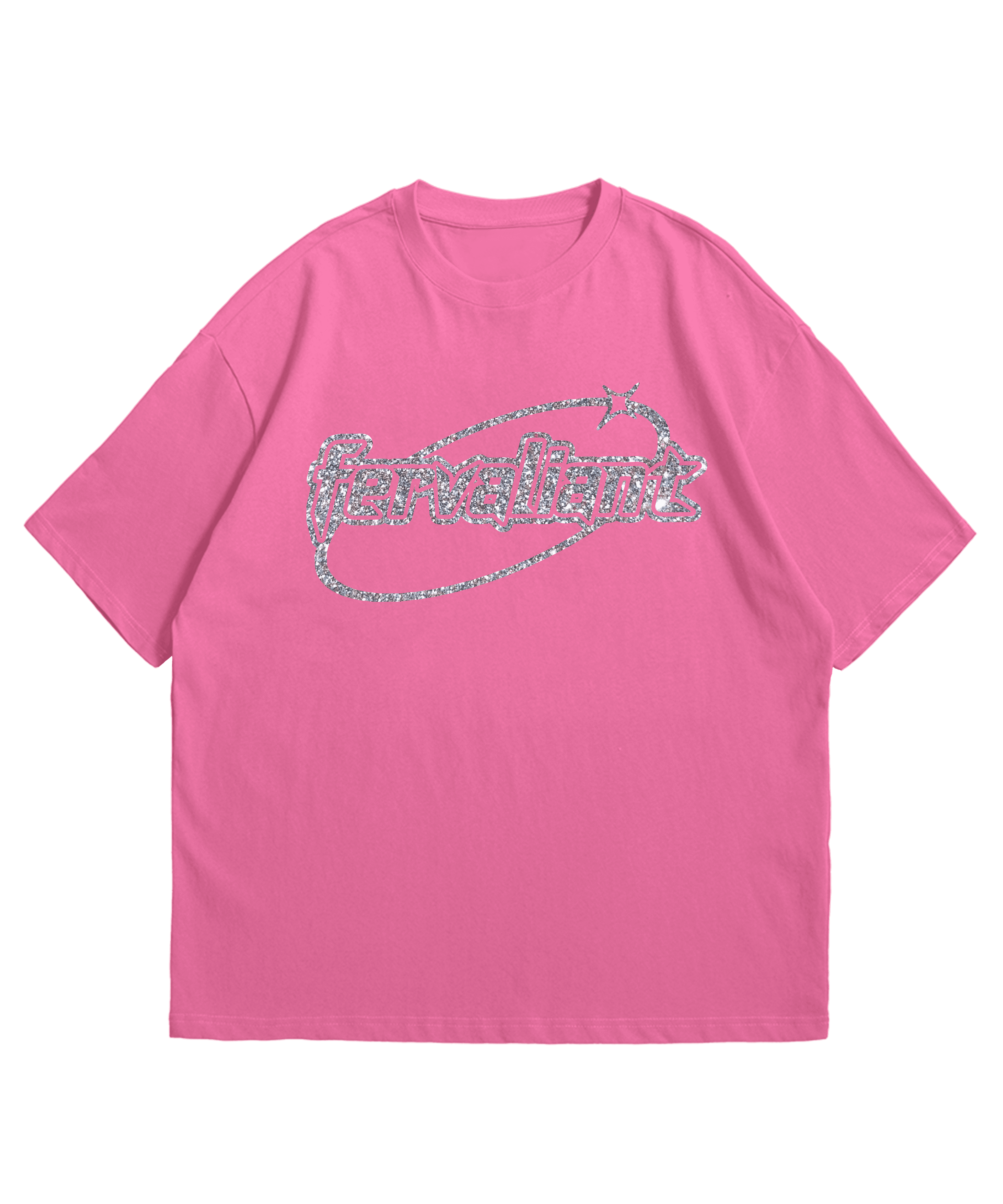  Glitter Ellipse Pink Multi Oversize Unisex Tee