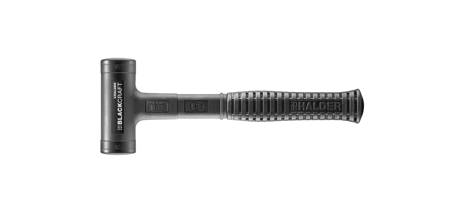 BLACKCRAFT yumuşak yüzeyli tokmak, kırılmaz çelik boru saplı, PUR kaplamalı ve ergonomik, kaymayı önleyici kavramalı çekiç image