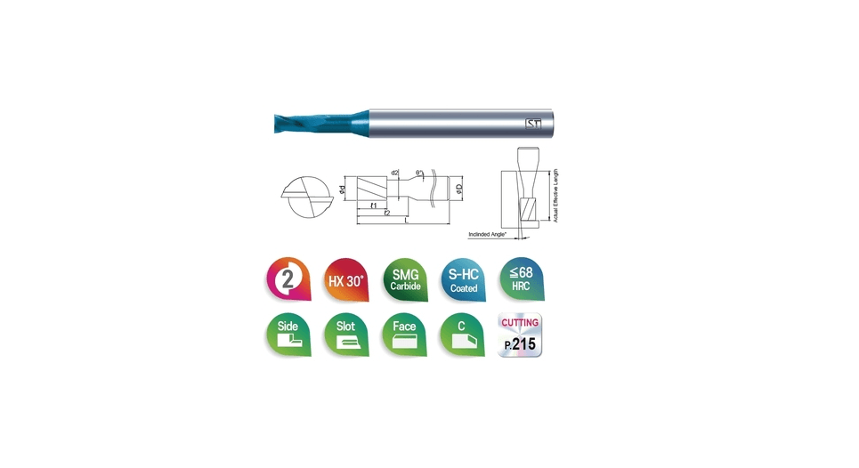 2 AĞIZLI 2NSH Ø0.10 MM < Ø1.0 MM DÜZ DALMA BOYLU KARBÜR FREZE