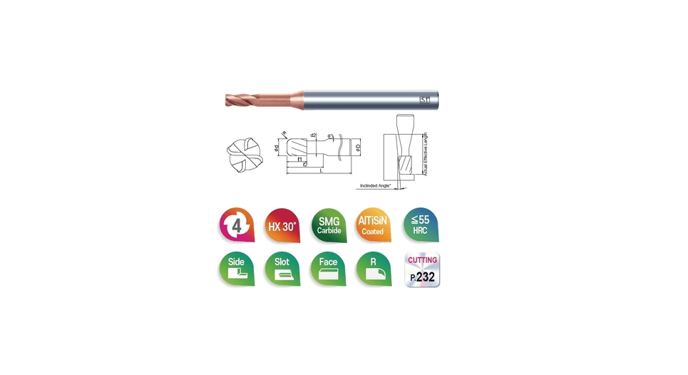 4 AĞIZLI 4NC Ø8.0 MM KÖŞE RADIUS KARBÜR FREZE