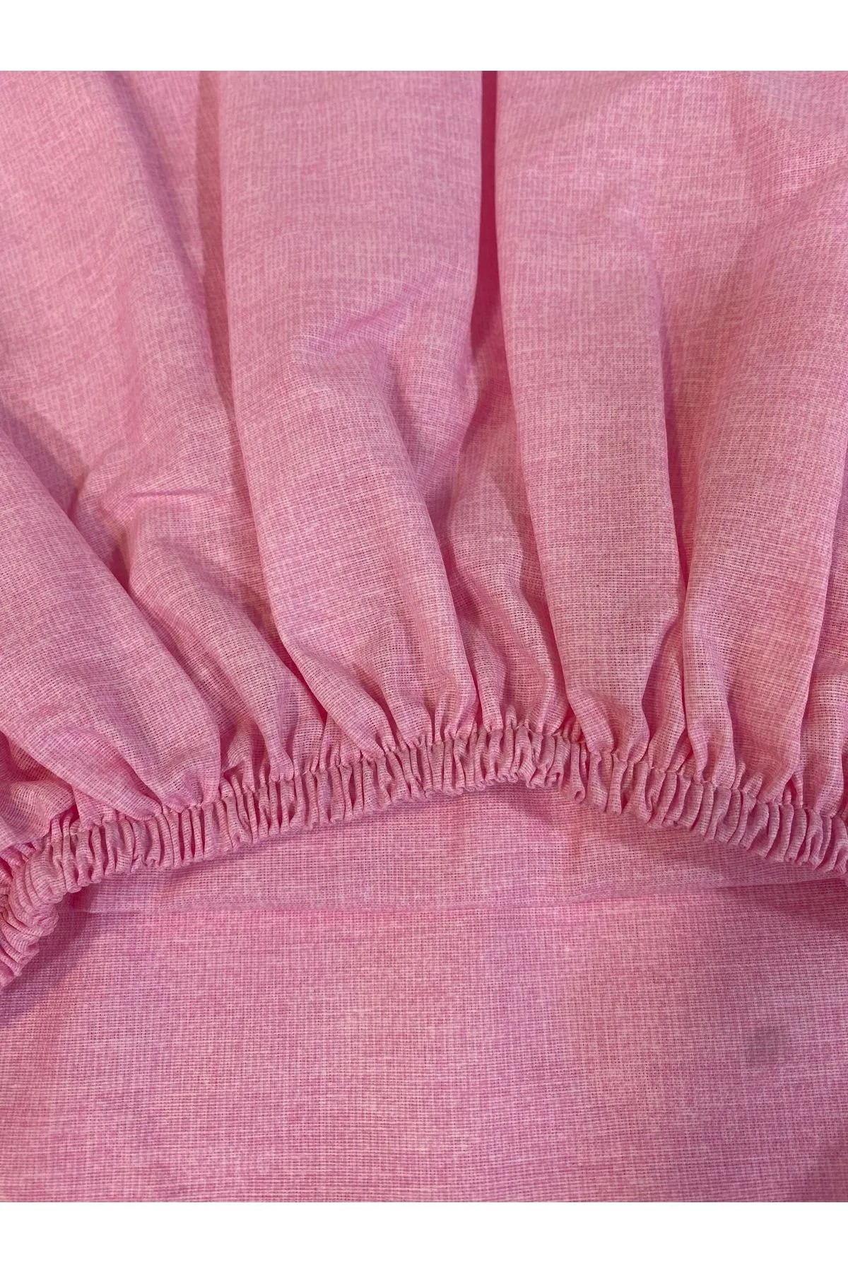Pembe Kelebekli Çift Kişilik Çarşafı Lastikli 6 Parça Nevresim Takımı