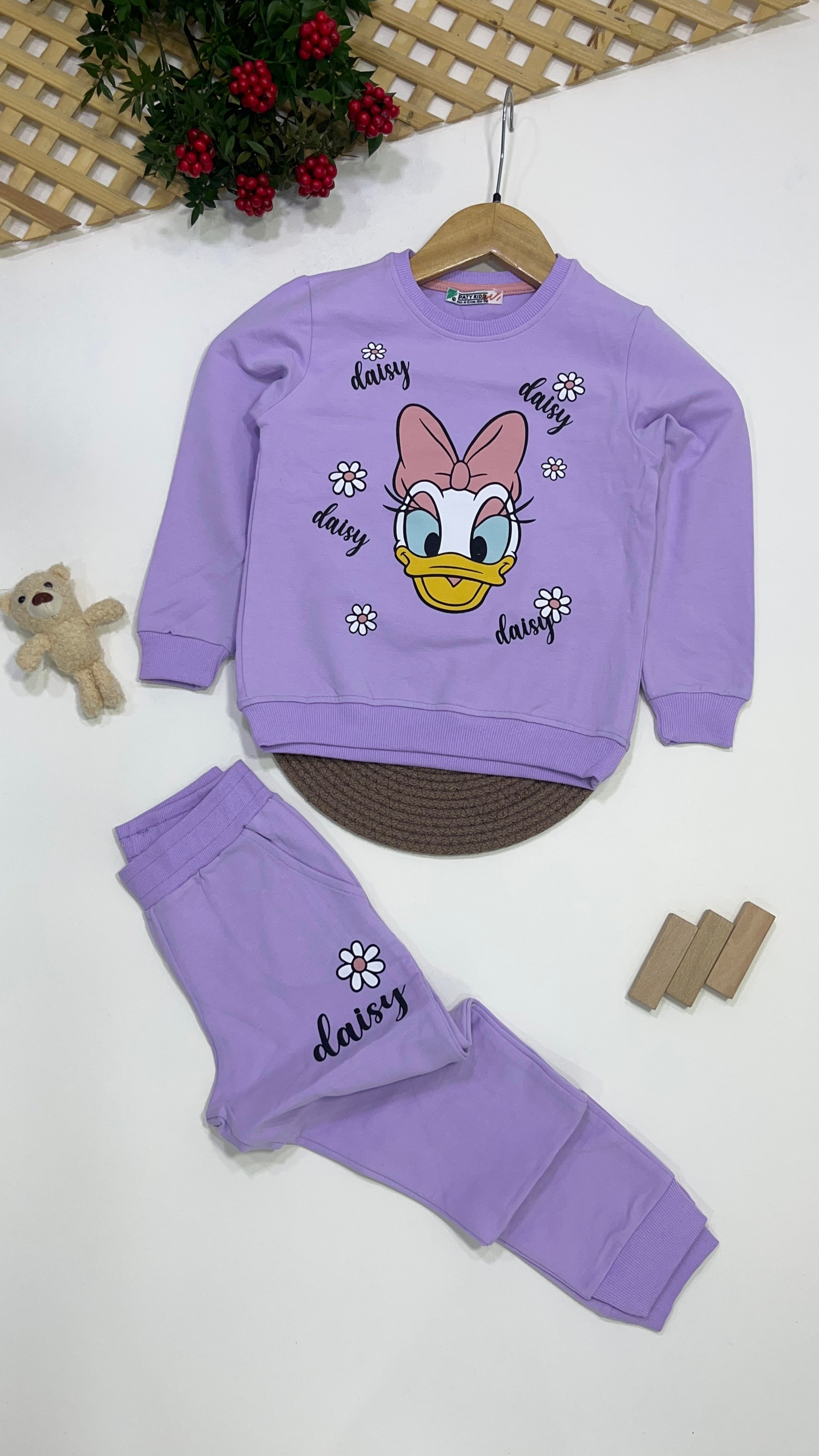 2152 Daisy Duck Baskılı İki İp Mevsimlik Takım