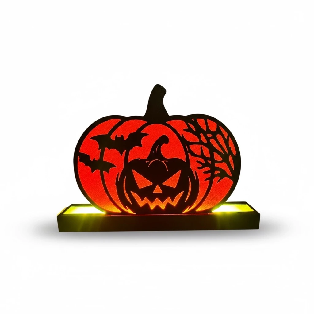 Balkabağı Siluet Masa Lambası (3D HALLOWEN Serisi) 