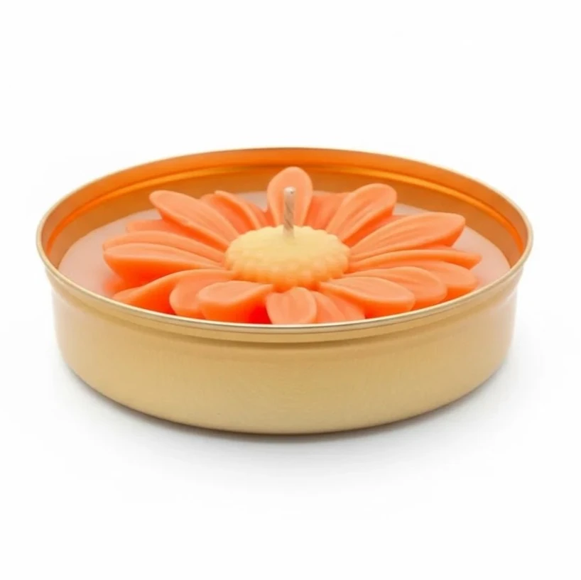 Papatya Mum - Turuncu (Bodrum Mandalinası Kokulu)