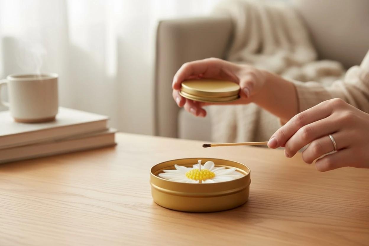 Papatya Mum - Beyaz (Beyaz Sabun Kokulu)