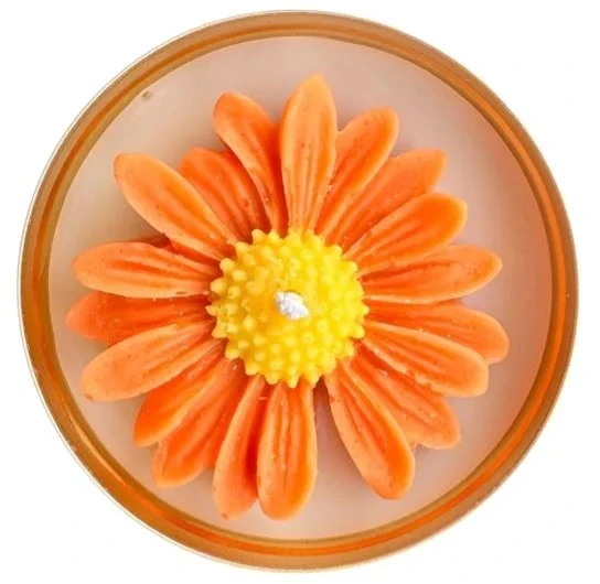 Papatya Mum - Turuncu (Bodrum Mandalinası Kokulu)