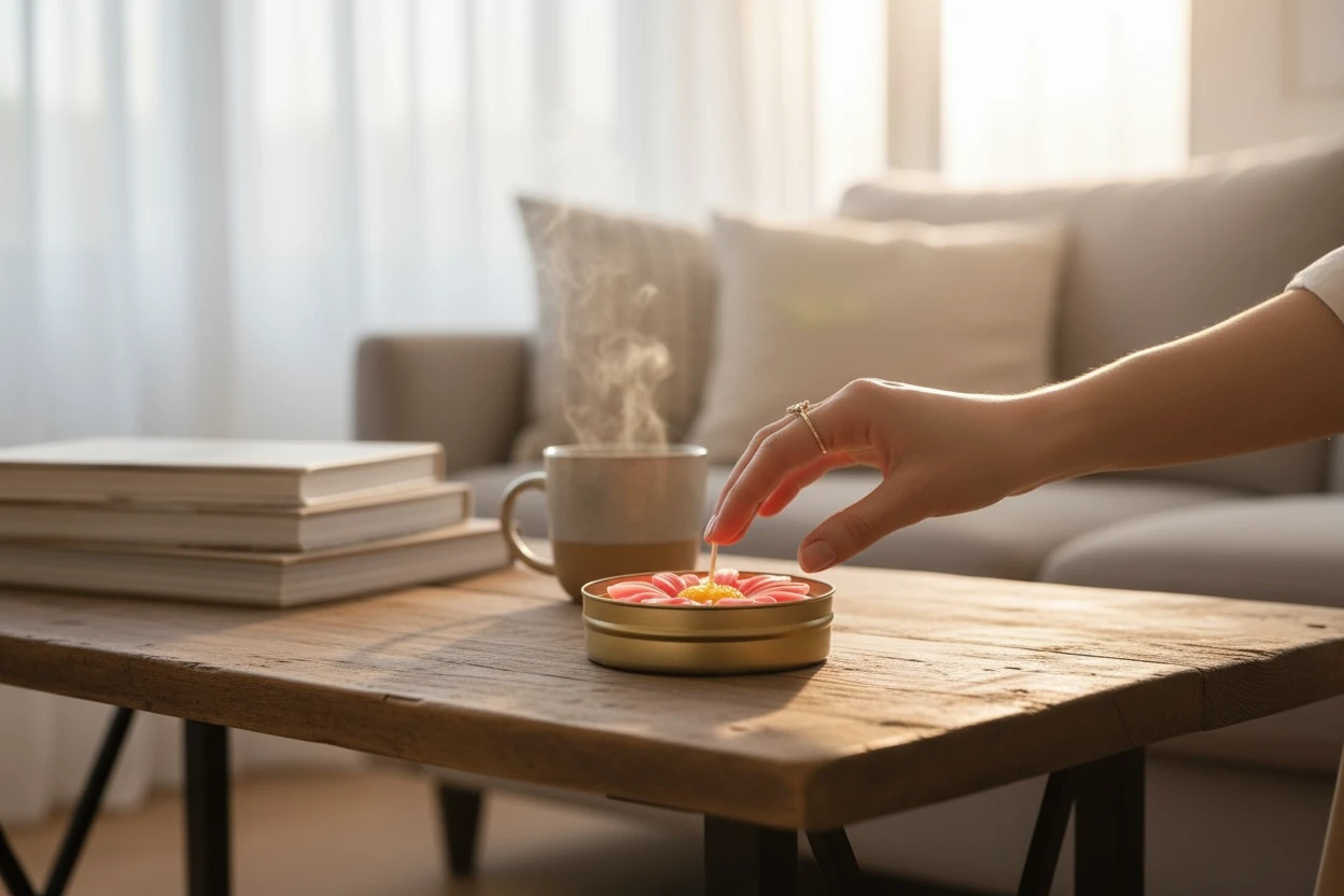 Papatya Mum - Pembe (Gül Kokulu)