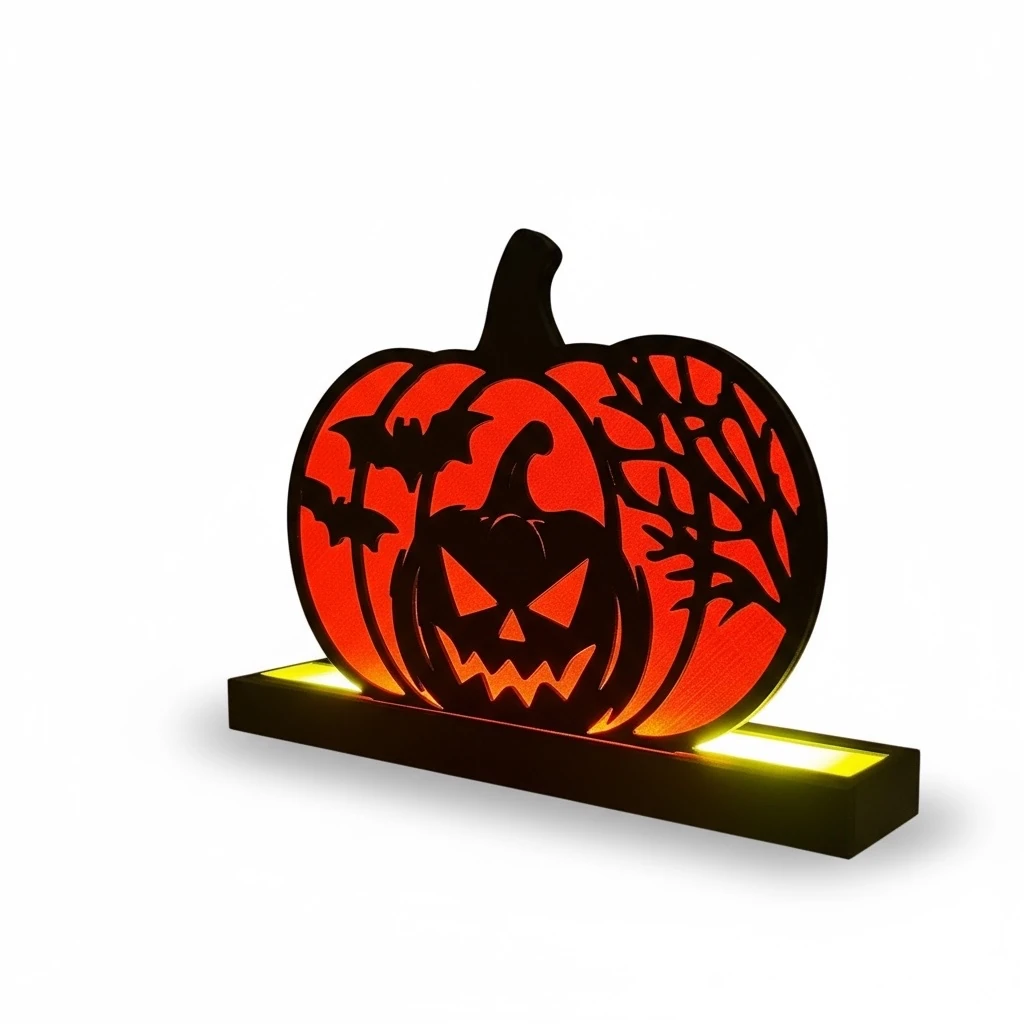 Balkabağı Siluet Masa Lambası (3D HALLOWEN Serisi) 