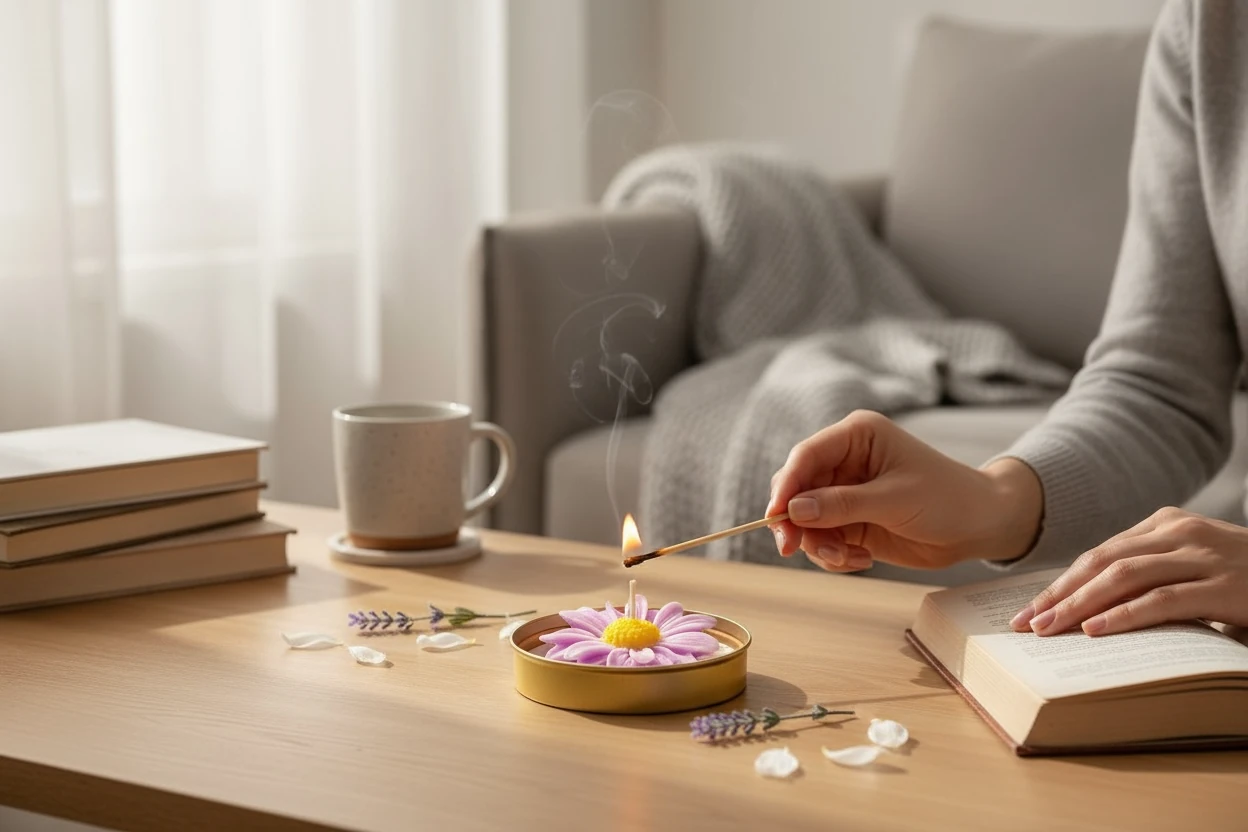 Papatya Mum - Lila (Pudra Kokulu)