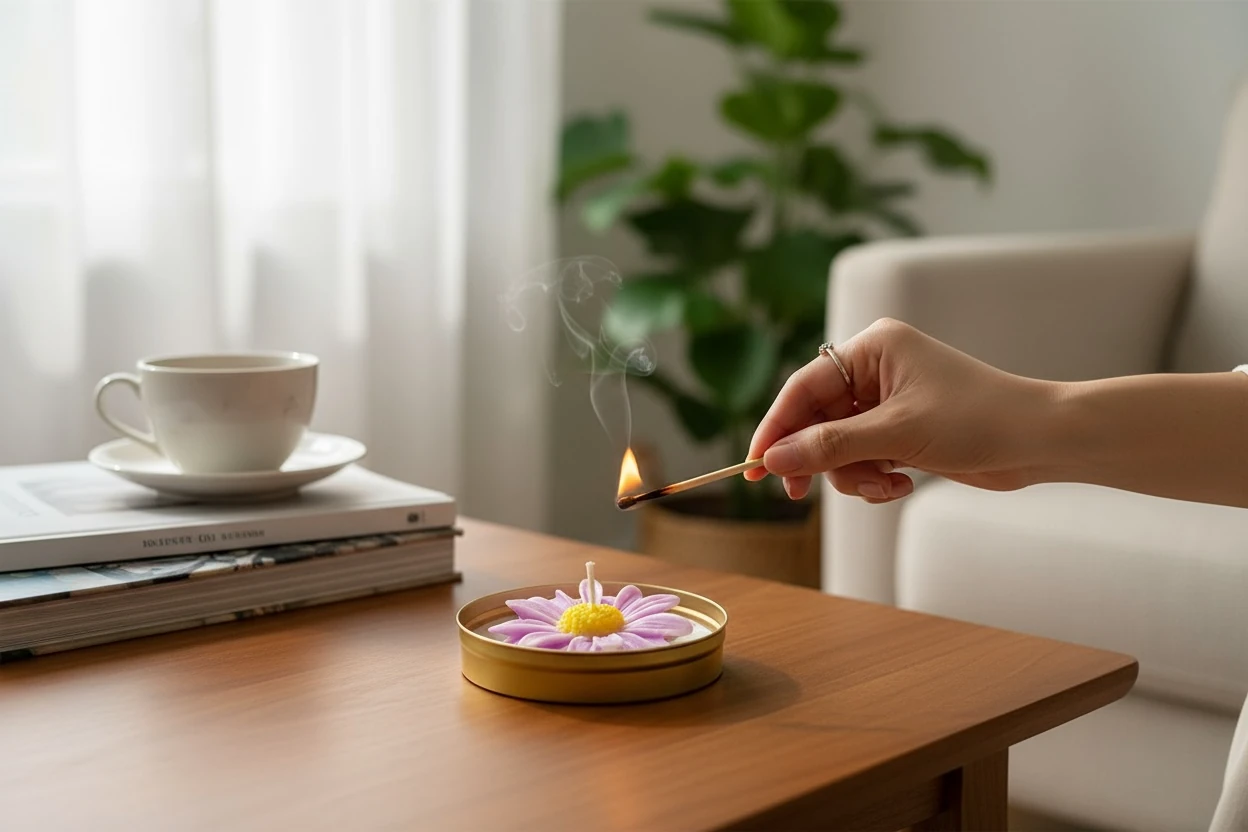 Papatya Mum - Lila (Pudra Kokulu)