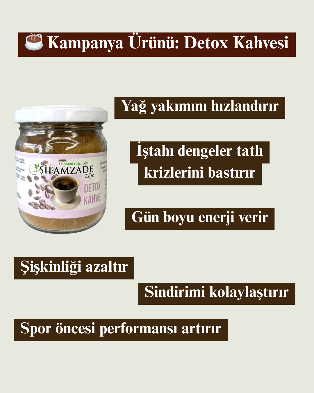 Detox Kahve ( Zayıflatıcı Form Kahve )