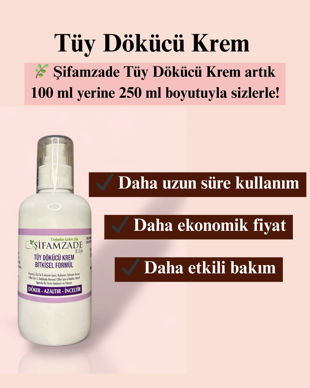 Tüy Dökücü Krem 250 ML