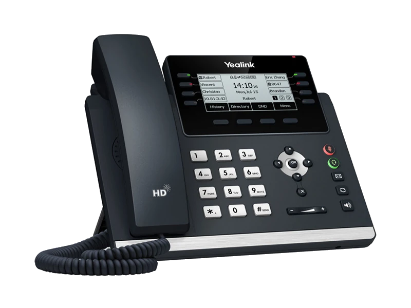 YEALINK T43U 12 SIP, 3.7 INCH LCD GIGABIT IP TELEFON - ADAPTÖRSÜZ